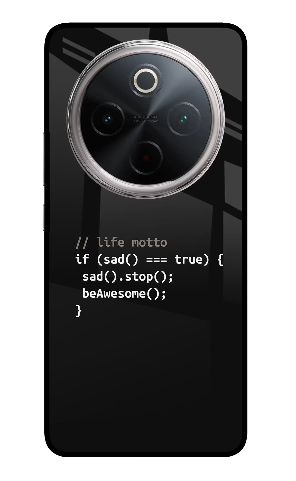 Life Motto Code Vivo T4 5G Glass Case