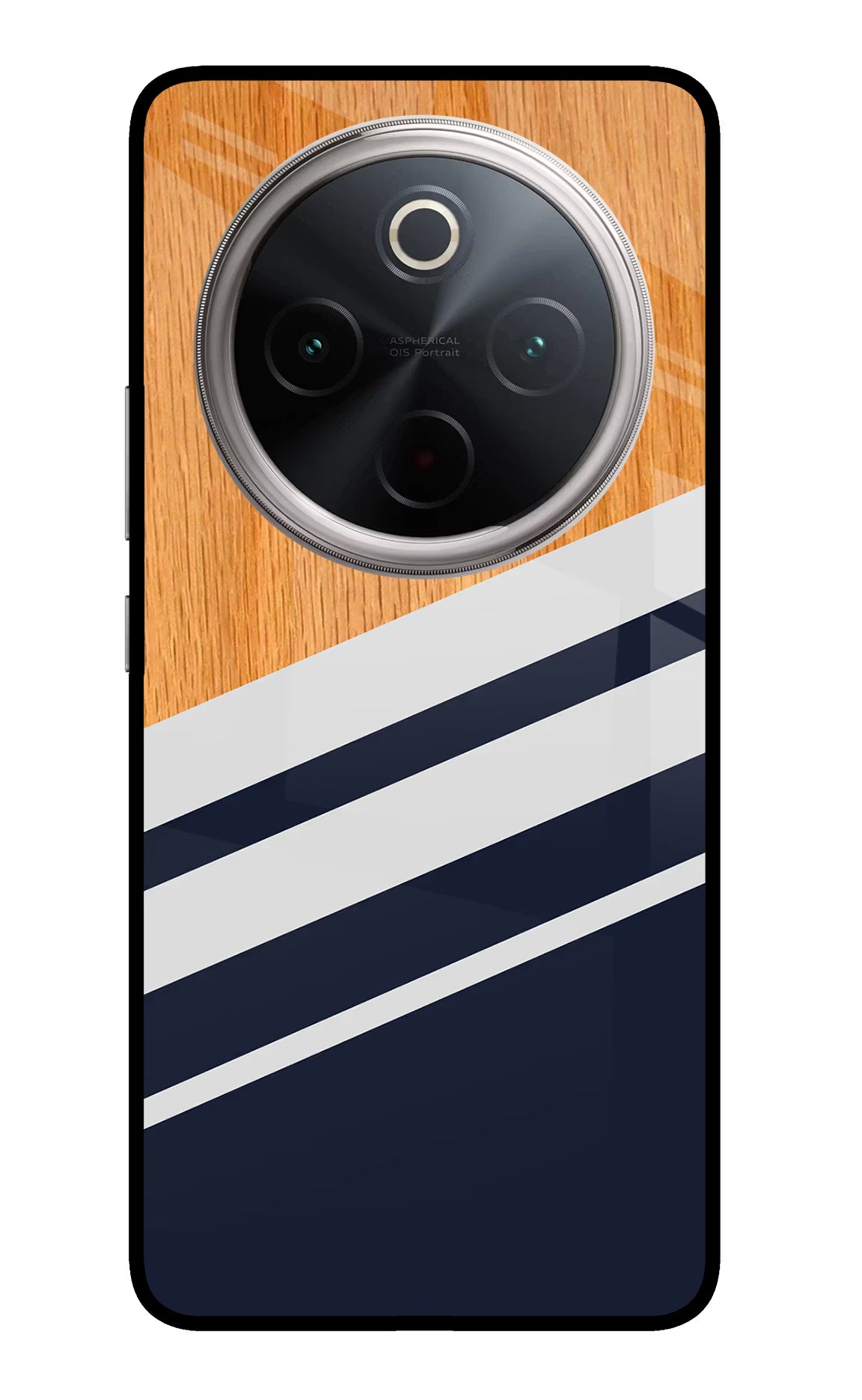 Blue and white wooden Vivo T4 5G Back Cover