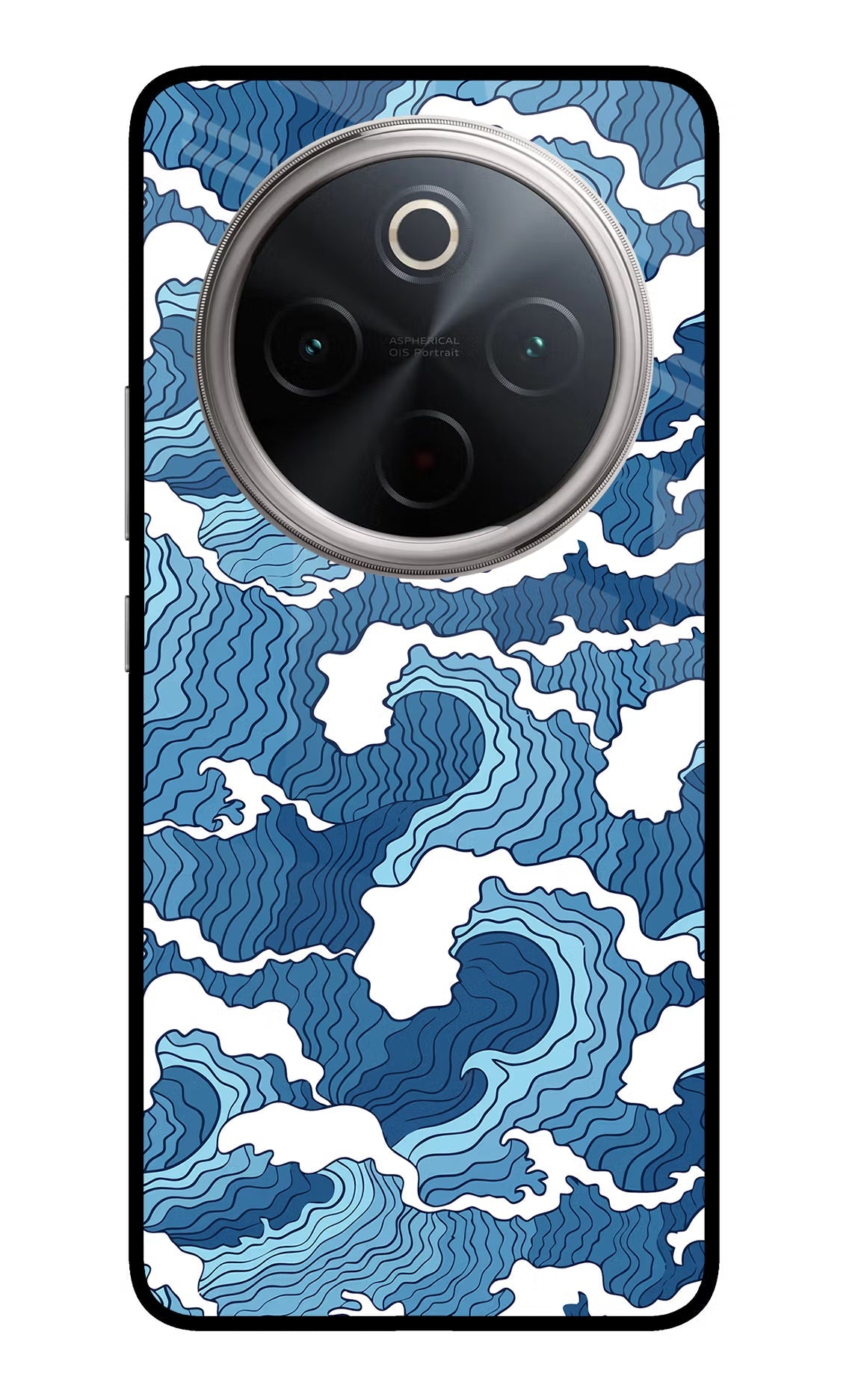 Blue Waves Vivo T4 5G Glass Case