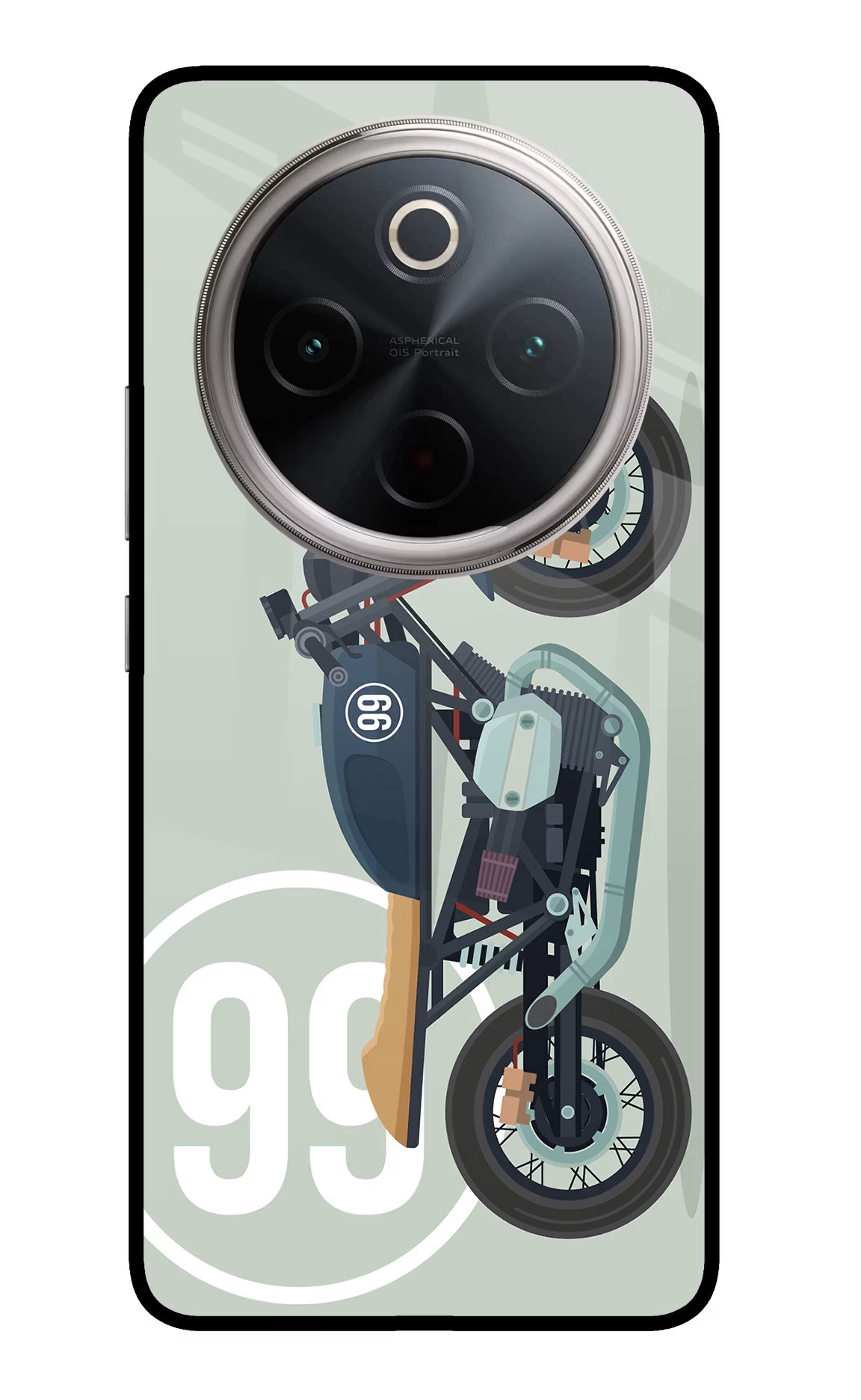 Classic Cafe Racer 99 Vivo T4 5G Glass Case