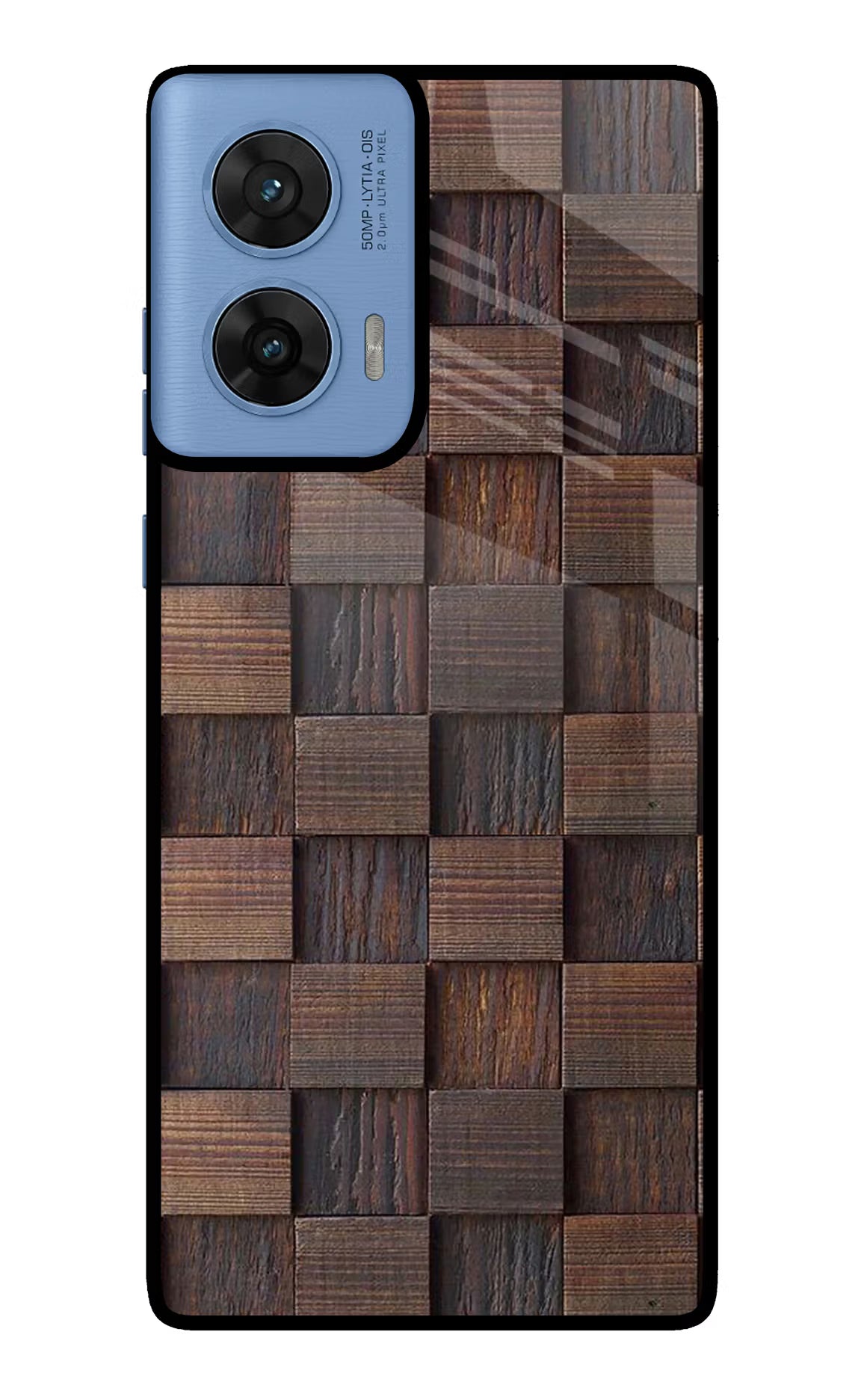 Wooden Cube Design Moto G96 5G Back Cover
