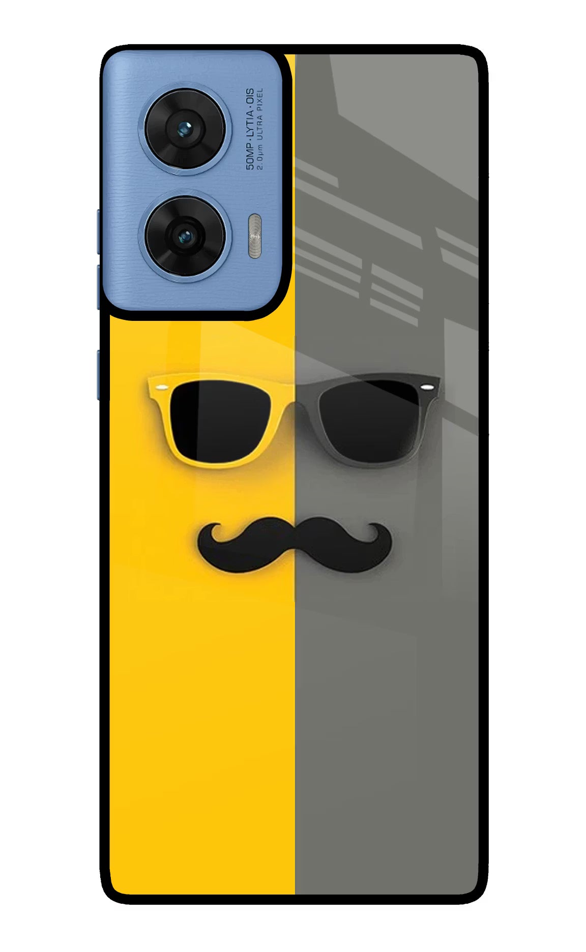 Sunglasses with Mustache Moto G96 5G Back Cover