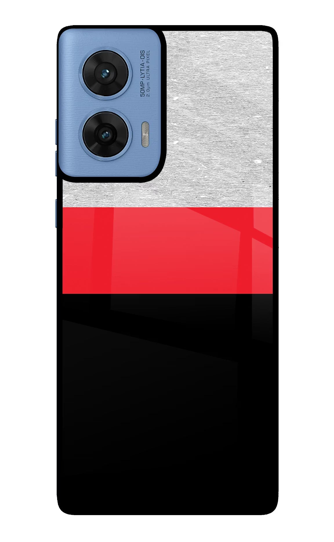 Tri Color Pattern Moto G96 5G Glass Case
