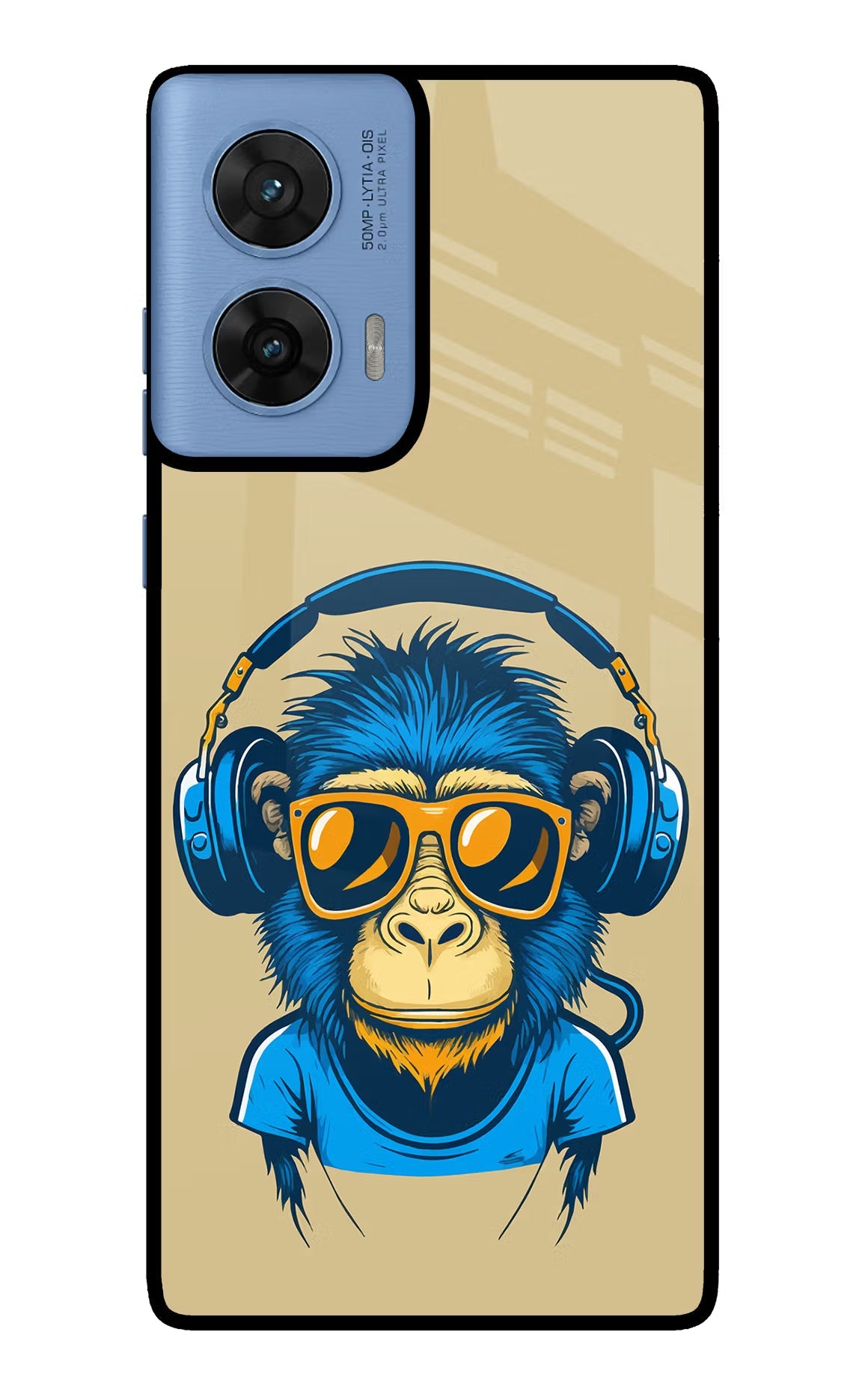Monkey Headphone Moto G96 5G Back Cover