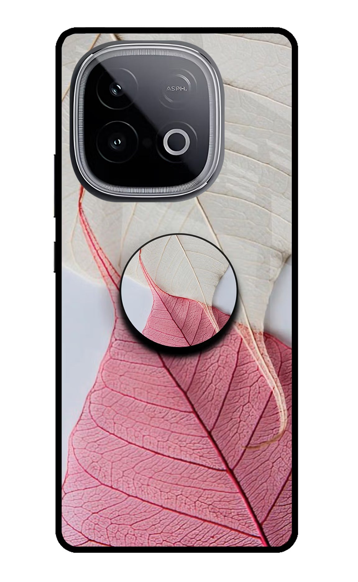 White Pink Leaf iQOO Neo 10 Pop Case