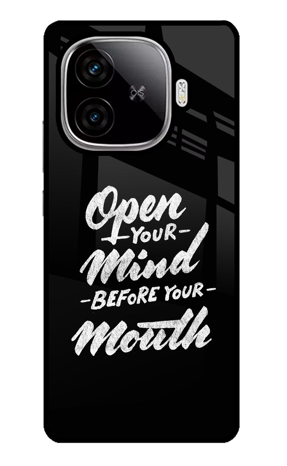 Open Your Mind Before Your Mouth iQOO Neo 10R 5G Glass Case