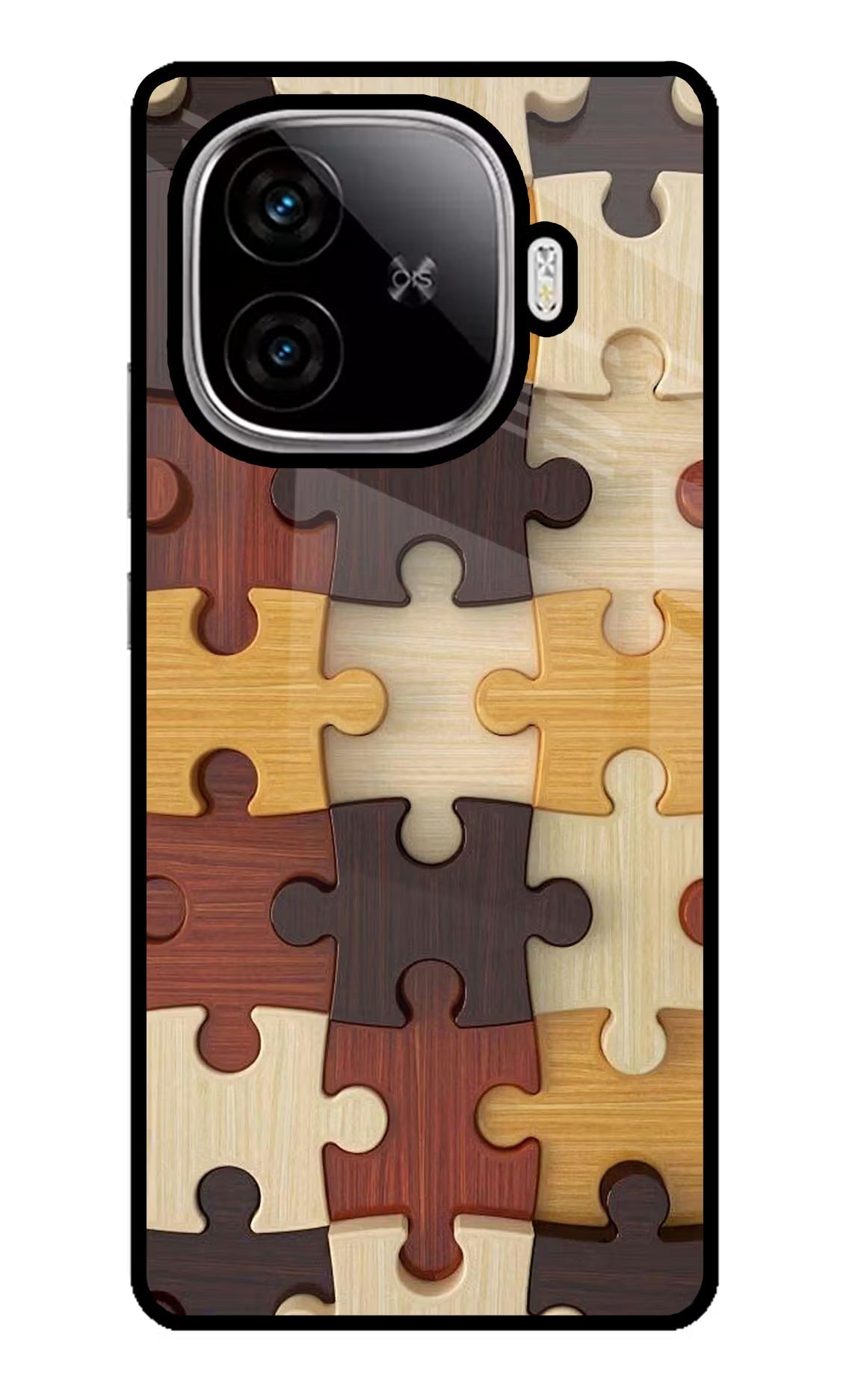 Wooden Puzzle iQOO Neo 10R 5G Glass Case