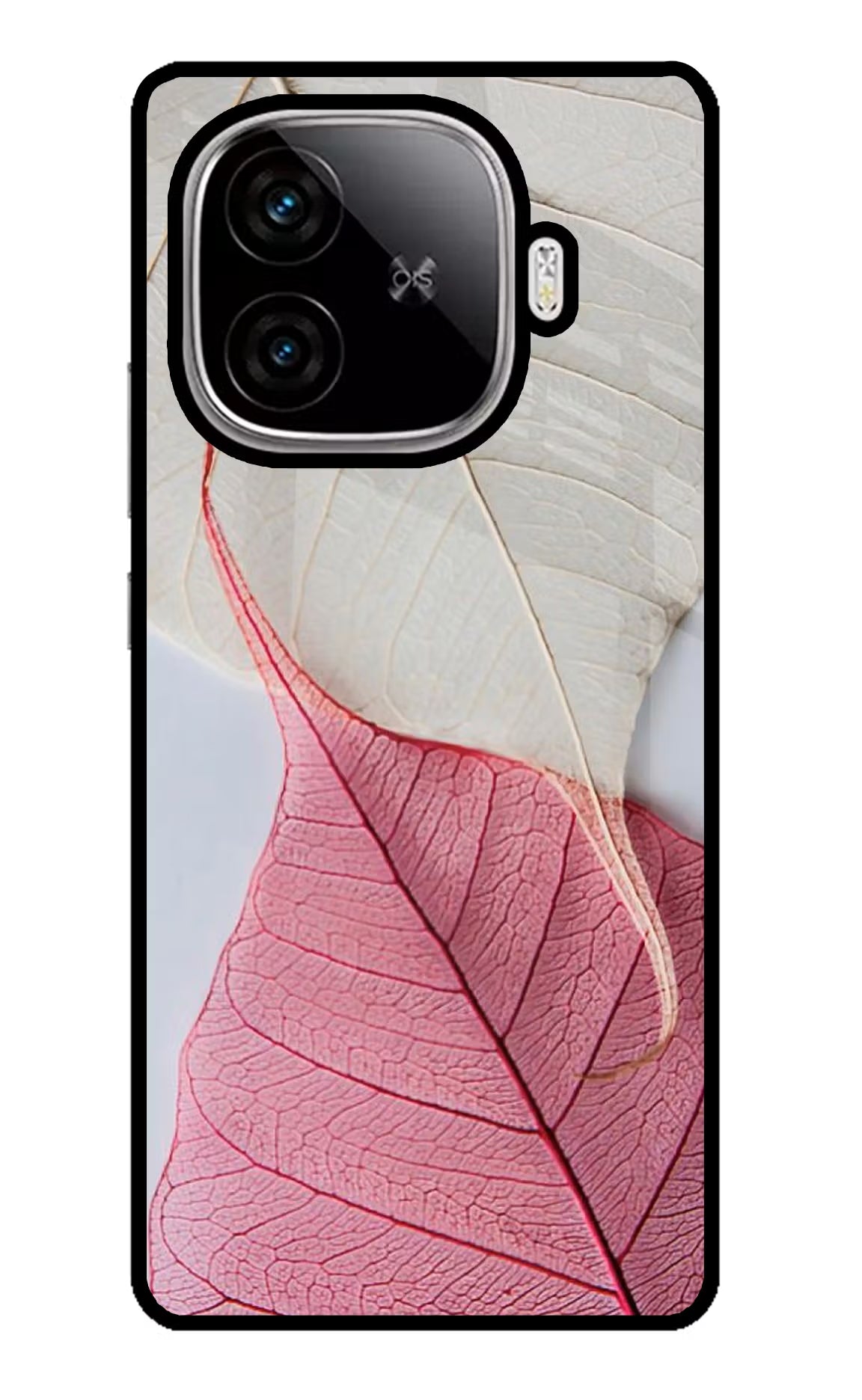 White Pink Leaf iQOO Neo 10R 5G Back Cover