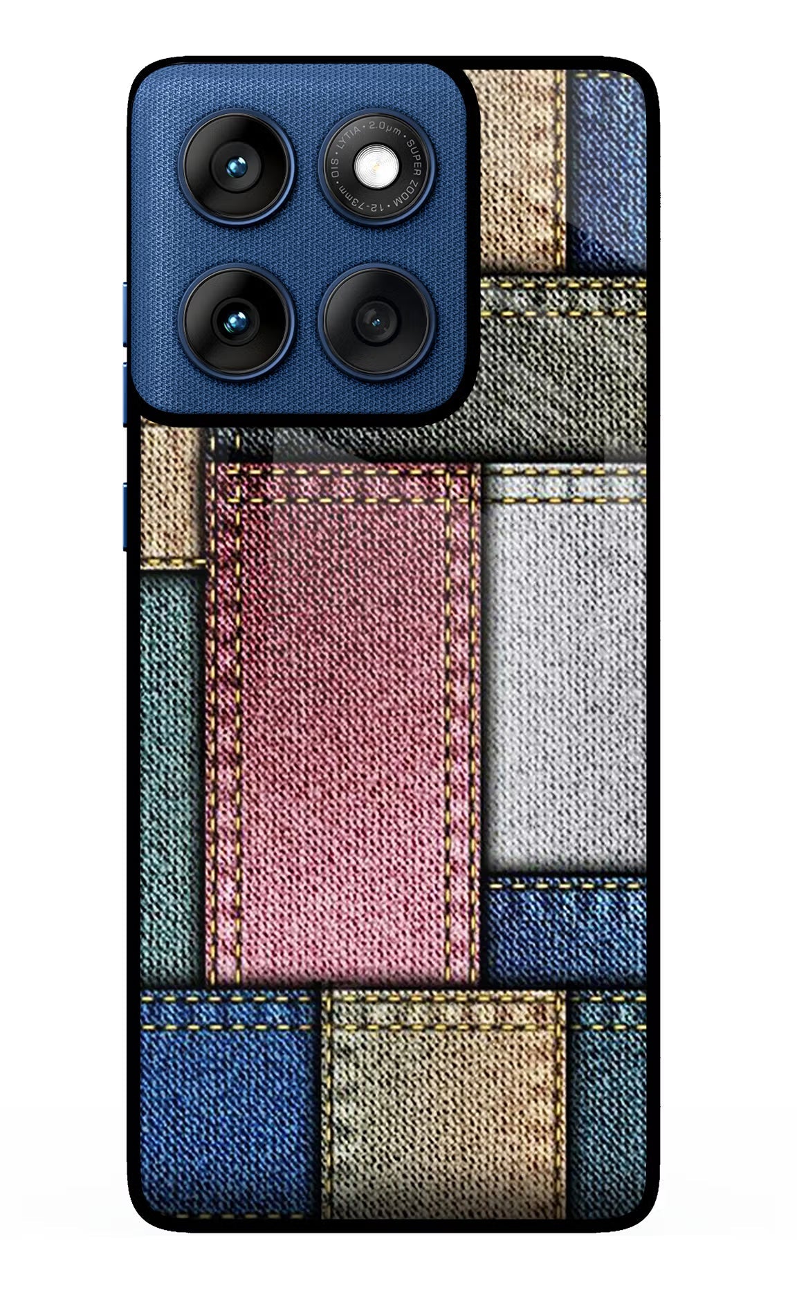 Multicolor Jeans Moto Edge 60 Back Cover