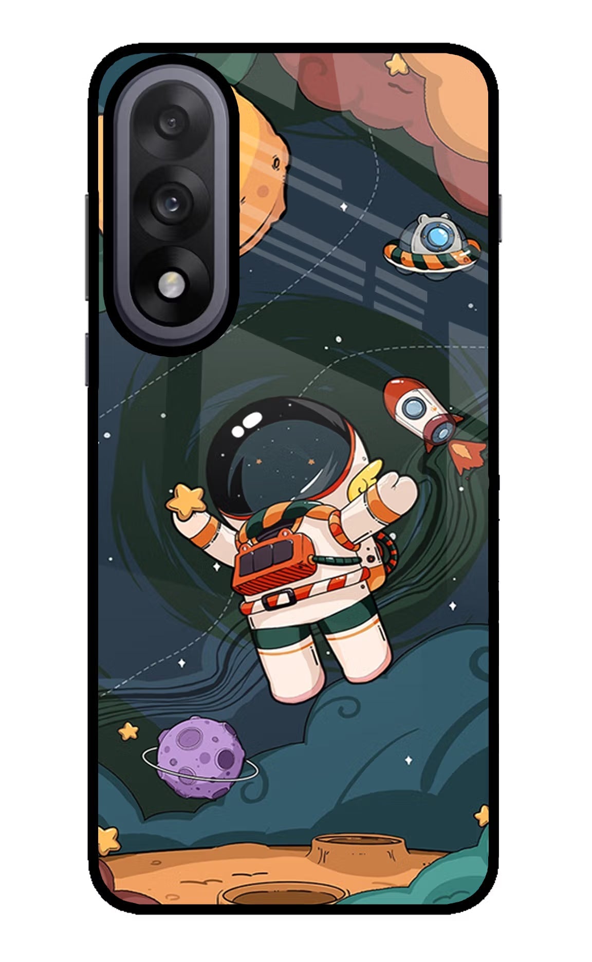 Cartoon Astronaut OnePlus Nord 5 Glass Case