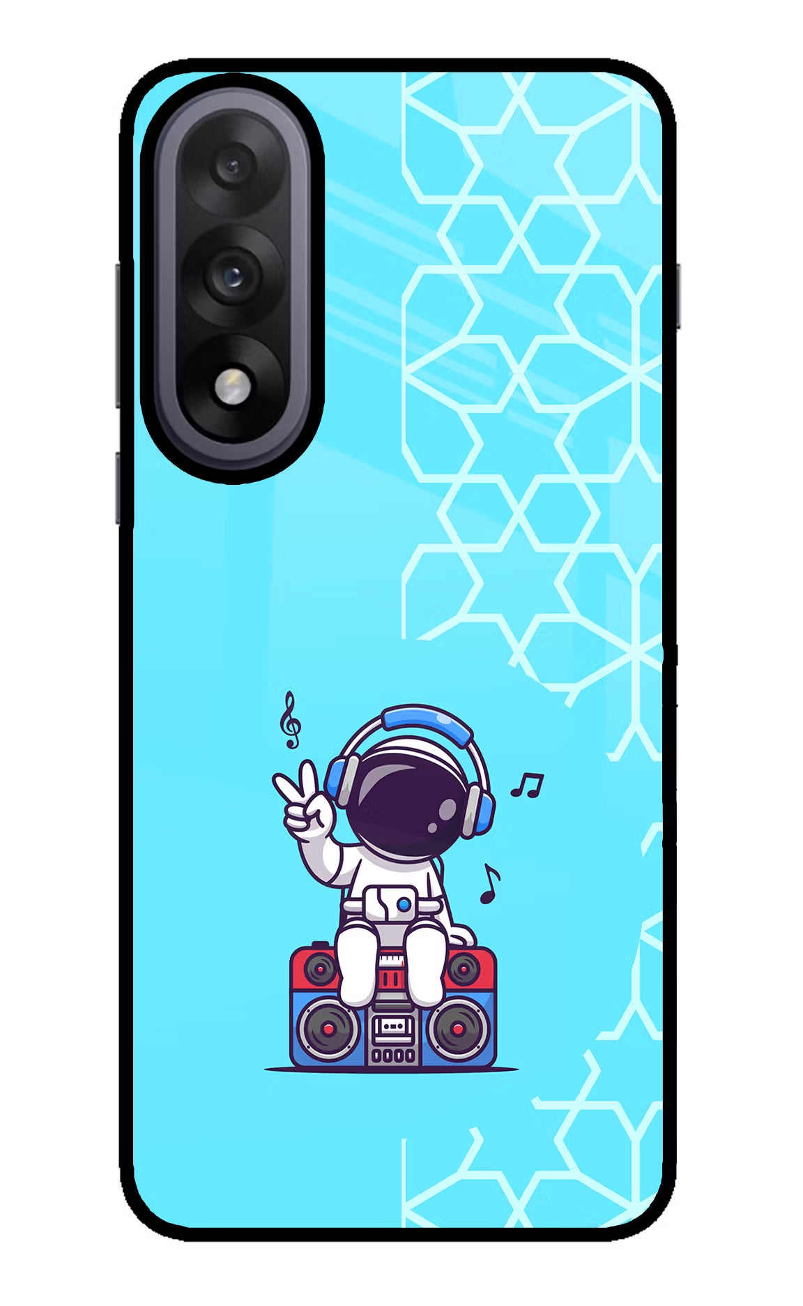 Cute Astronaut Chilling OnePlus Nord 5 Glass Case