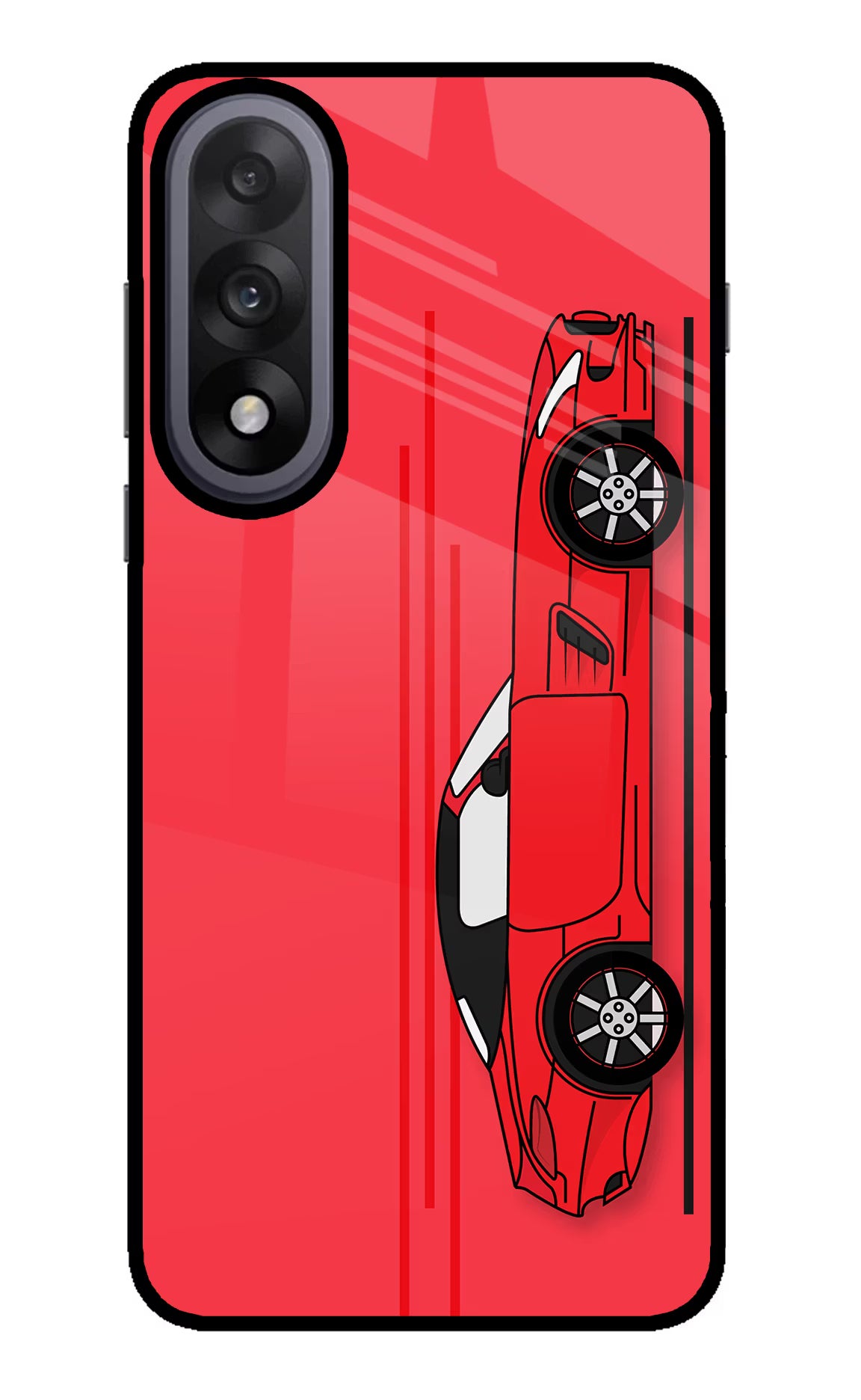Red Velocity OnePlus Nord 5 Glass Case