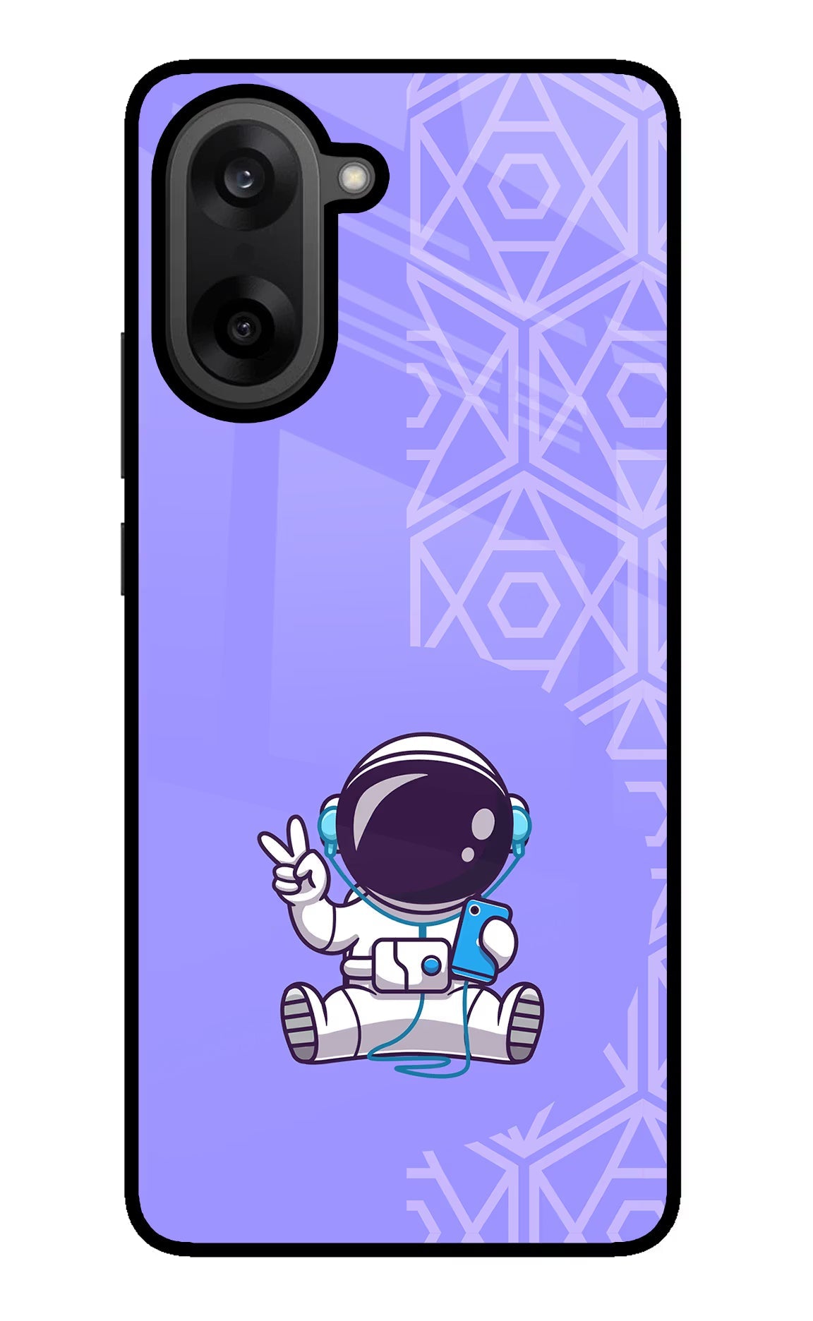 Cute Astronaut Chilling OnePlus Nord CE5 Glass Case