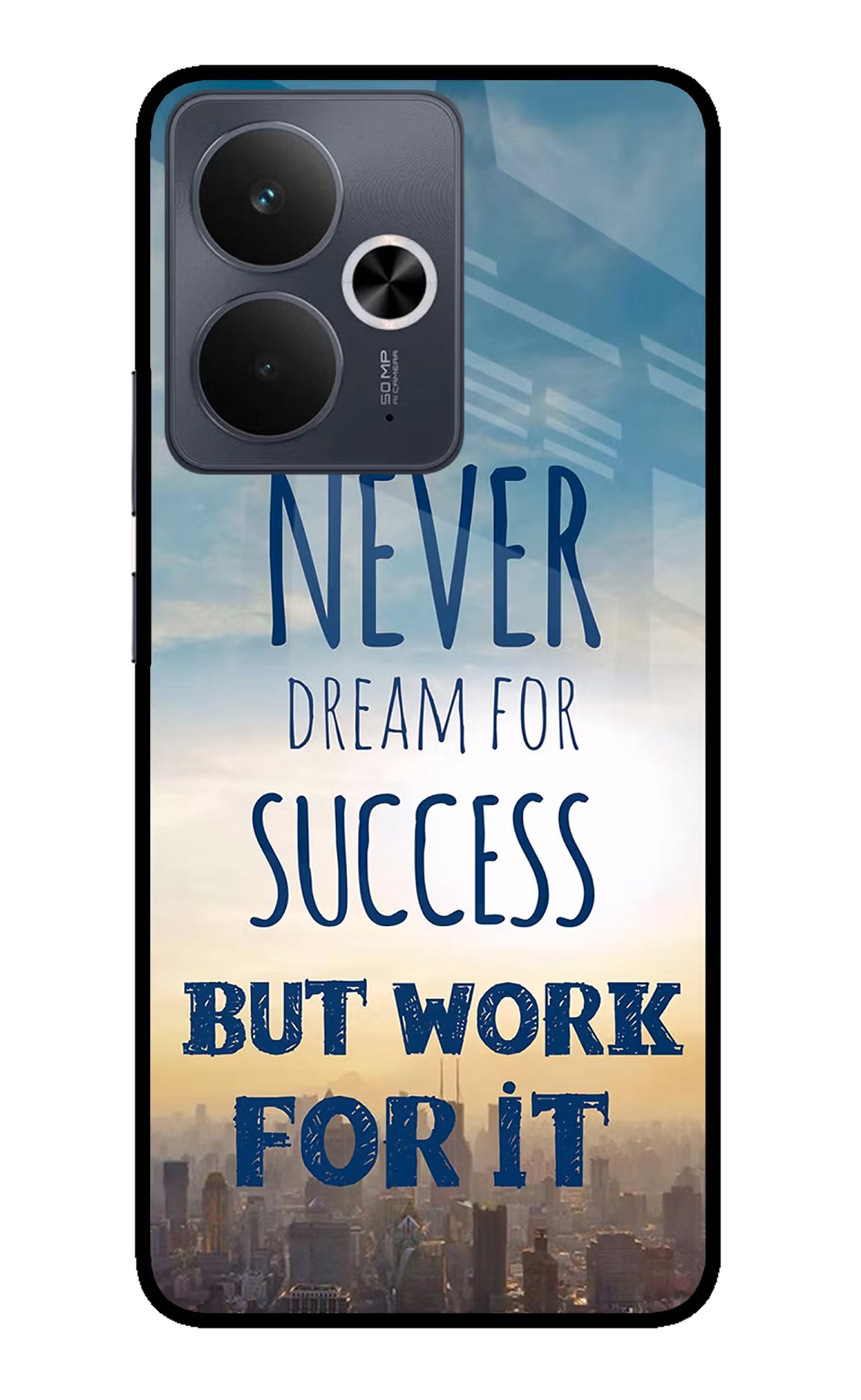 Never Dream For Success But Work For It Realme 14T 5G Glass Case