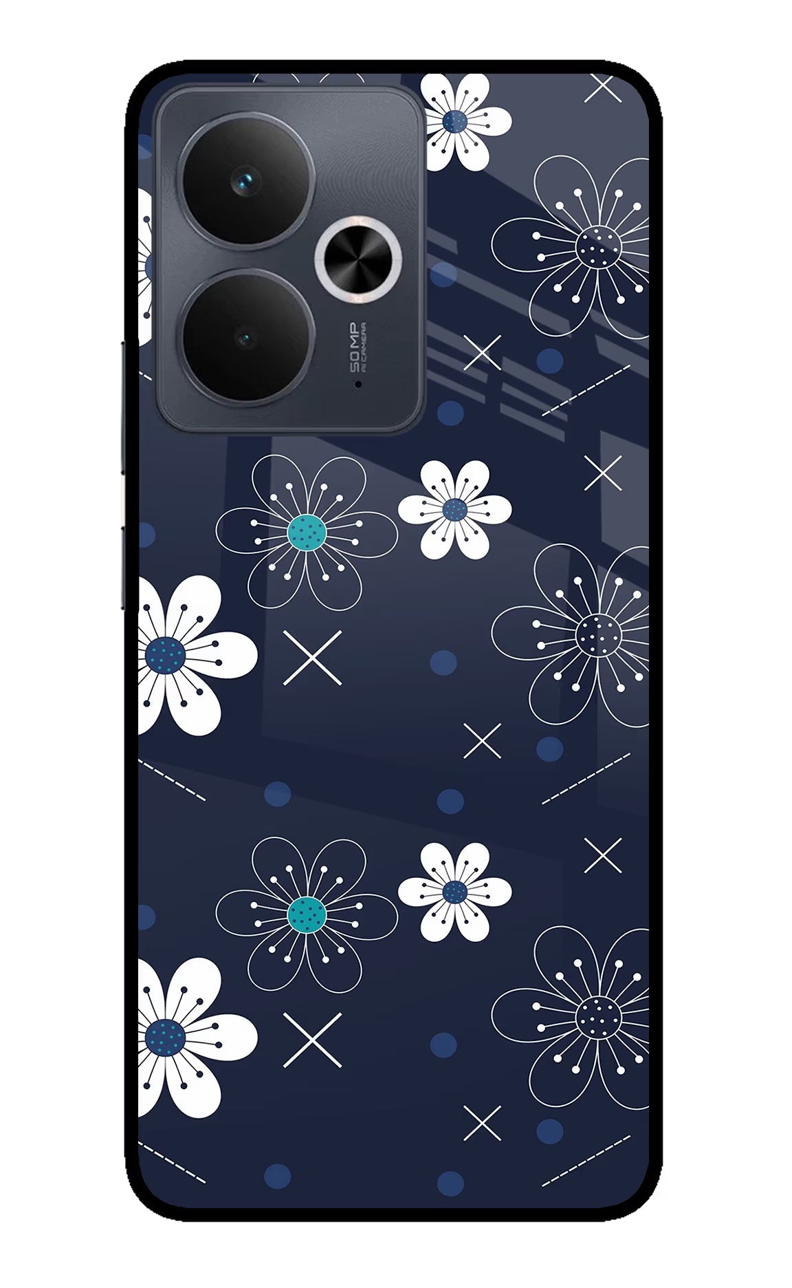 Flowers Realme 14T 5G Glass Case