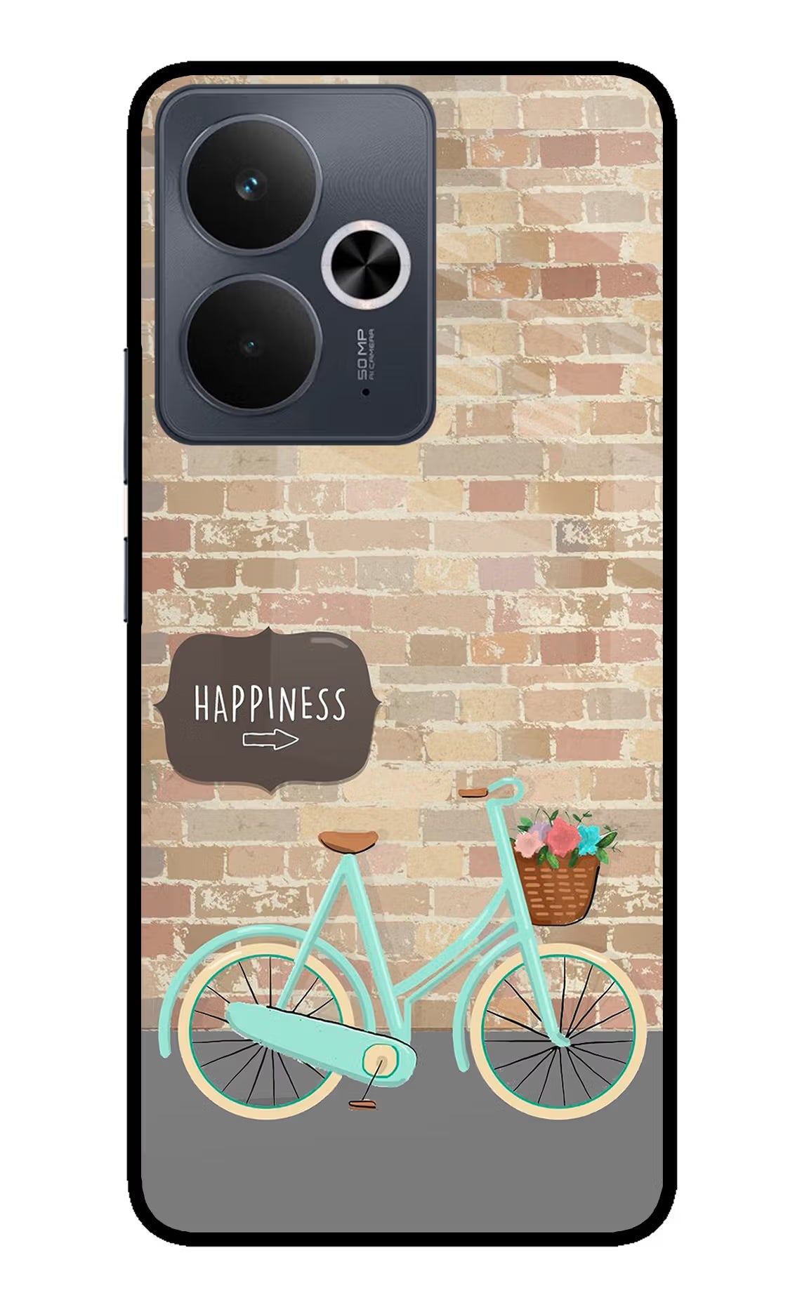 Happiness Artwork Realme 14T 5G Glass Case