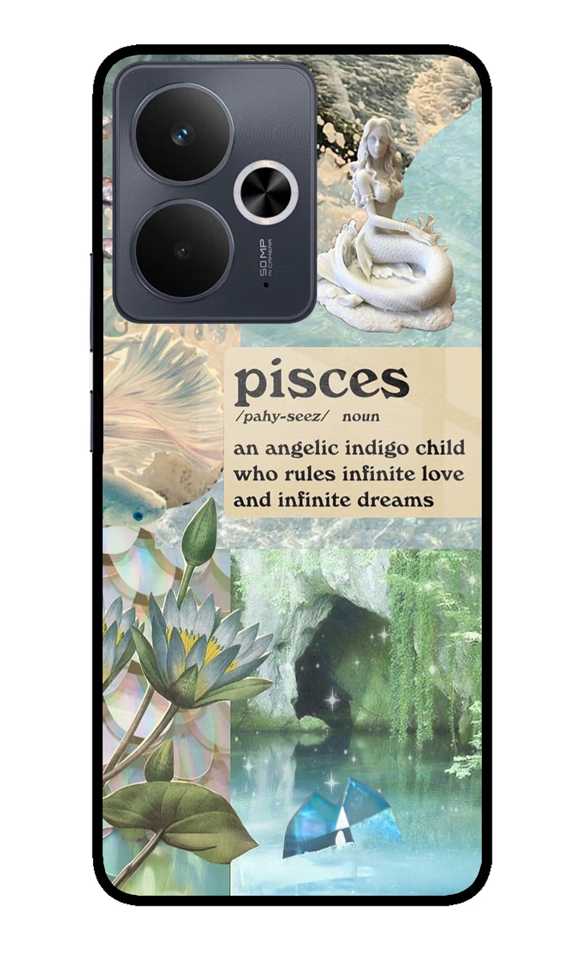 Pisces Zodiac Realme 14T 5G Glass Case