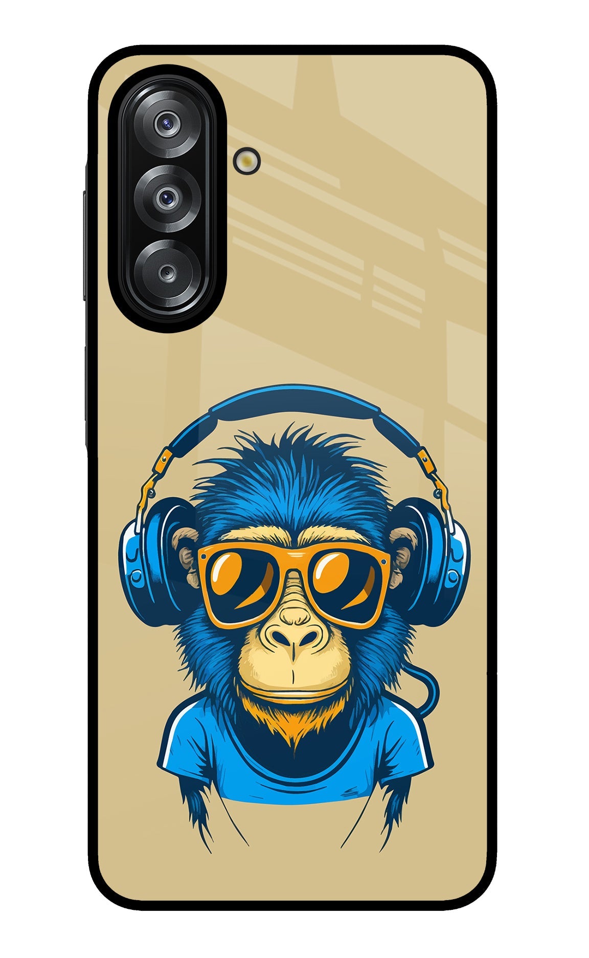 Monkey Headphone Samsung A26 Glass Case