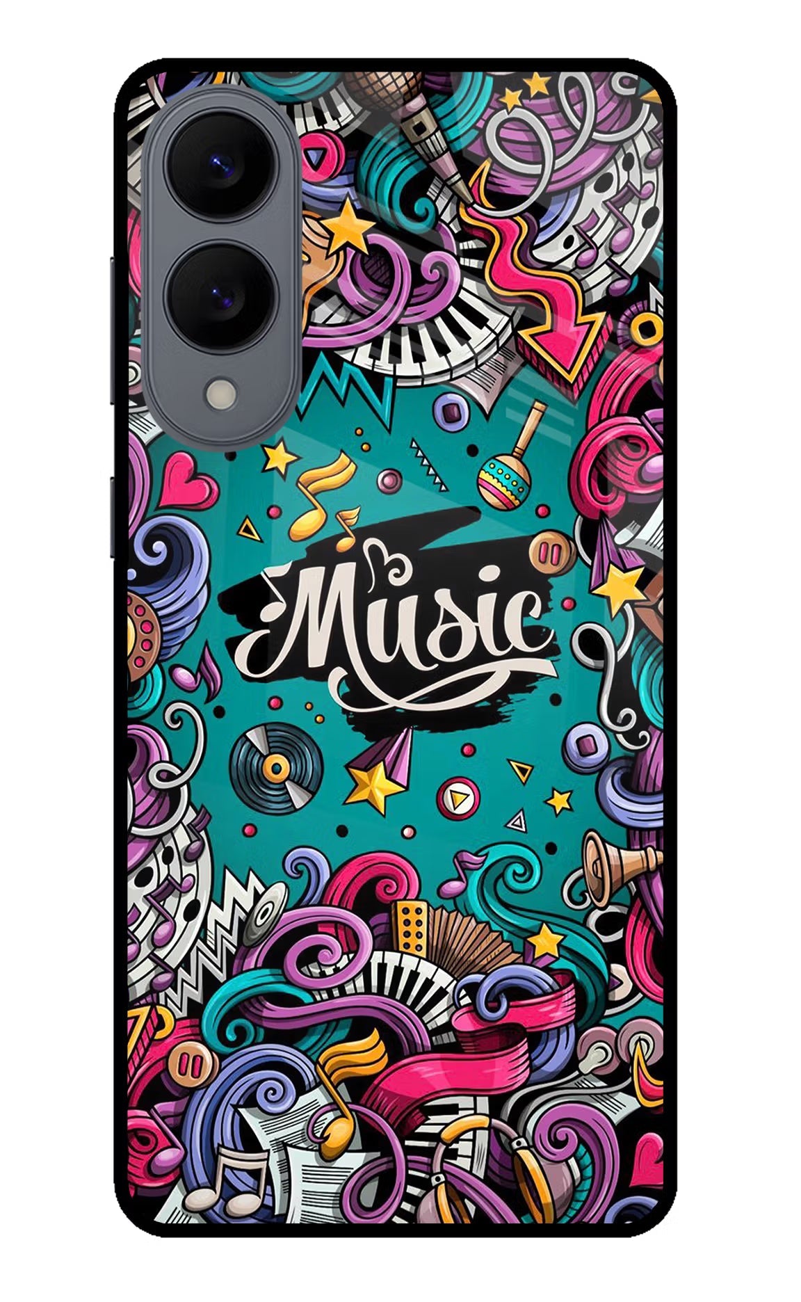 Music Graffiti Samsung S25 Edge Back Cover