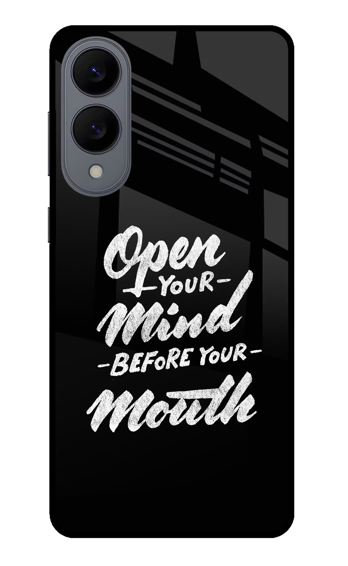 Open Your Mind Before Your Mouth Samsung S25 Edge Back Cover