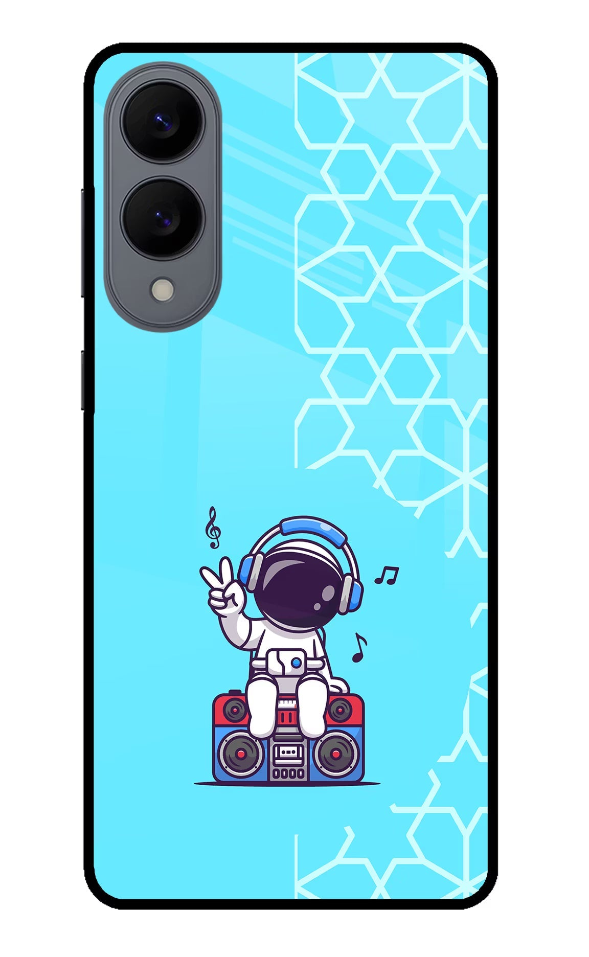 Cute Astronaut Chilling Samsung S25 Edge Back Cover