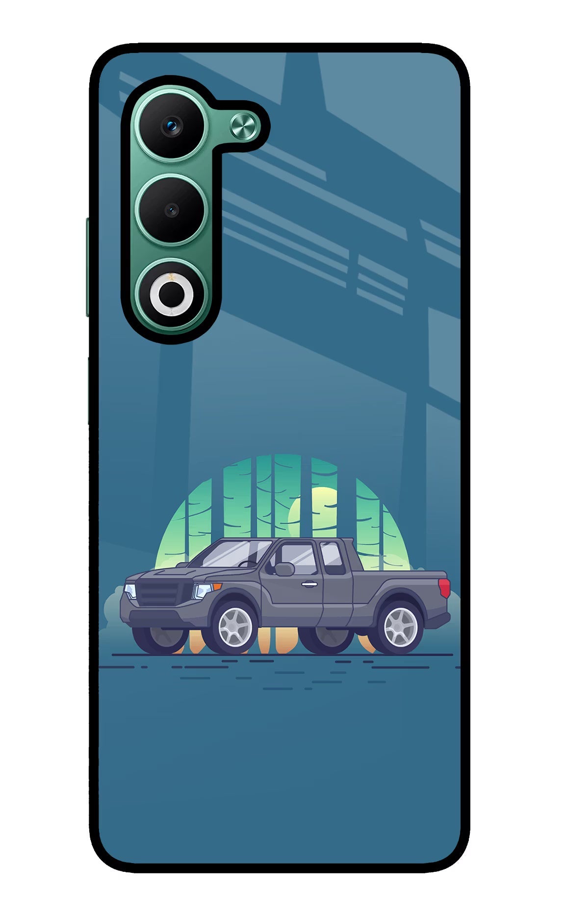 Retro Garage Vibe Oppo A5 5G Glass Case