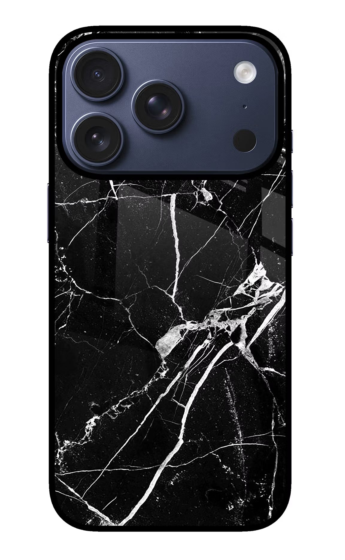 Black Marble Pattern iPhone 17 Pro Back Cover