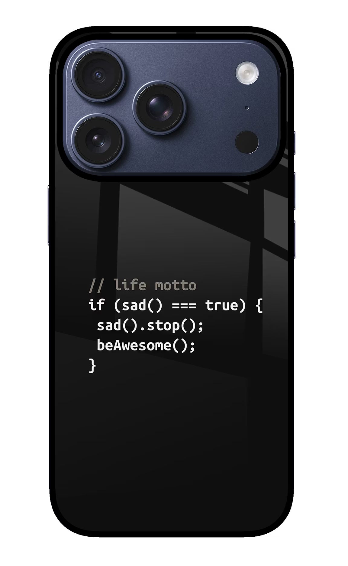 Life Motto Code iPhone 17 Pro Back Cover