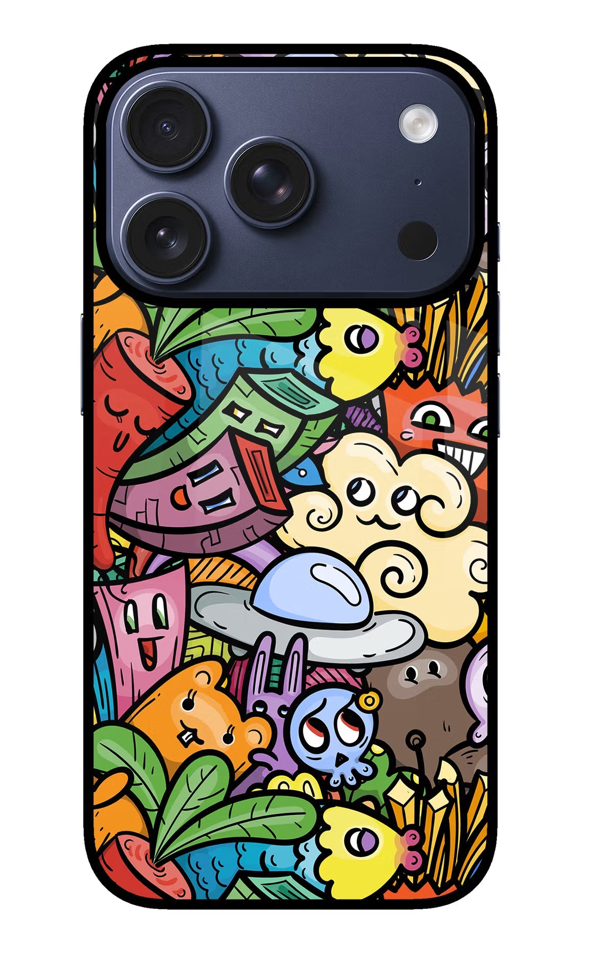 Veggie Doodle iPhone 17 Pro Back Cover