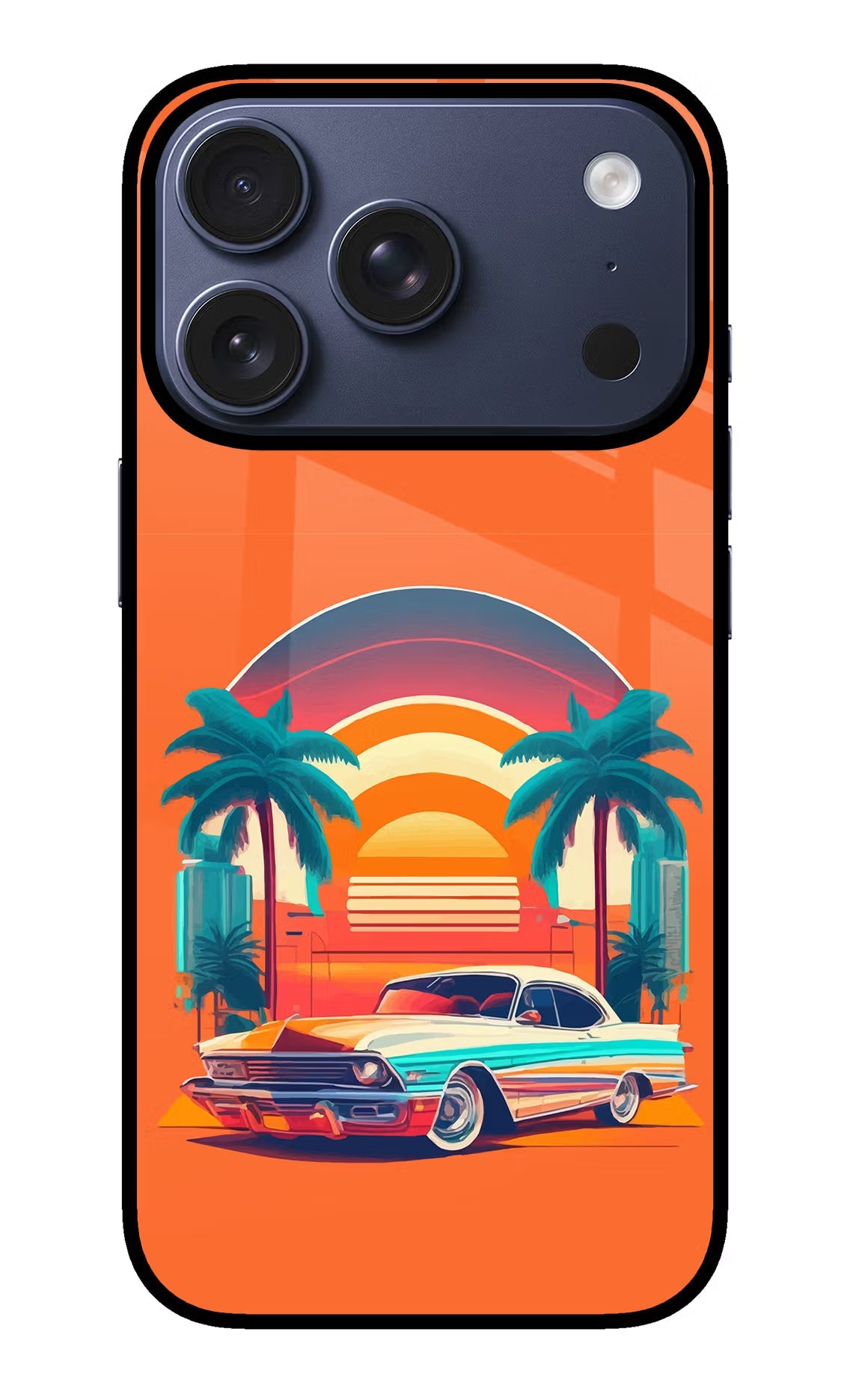 Palm Drive 80s iPhone 17 Pro Back Cover