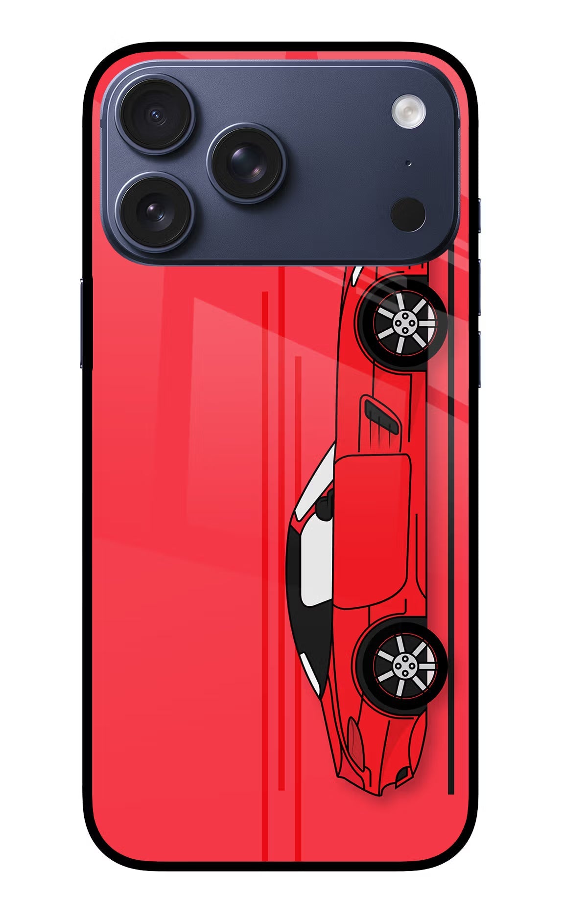 Red Velocity iPhone 17 Pro Max Glass Case