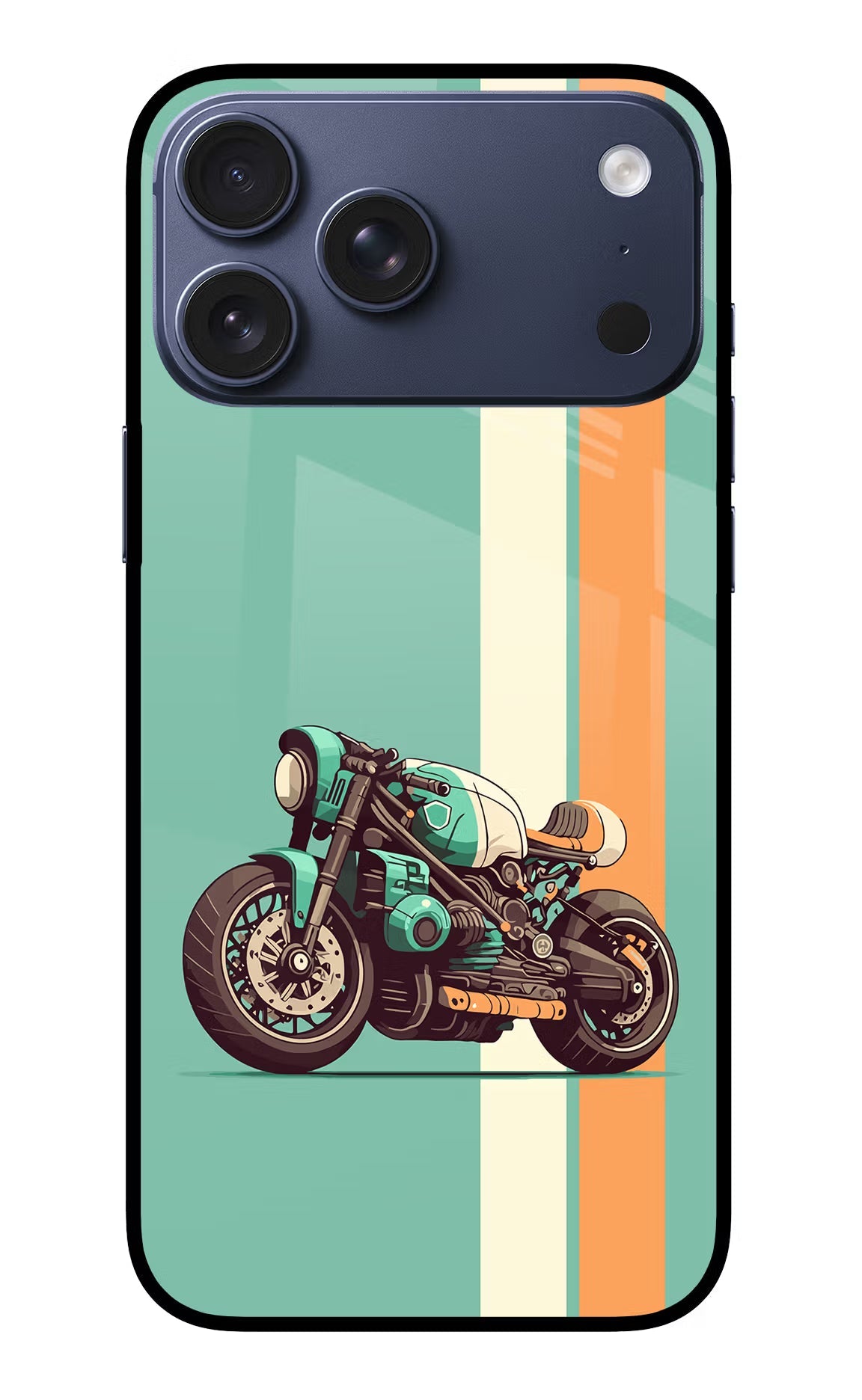 Striped Moto Drift iPhone 17 Pro Max Glass Case
