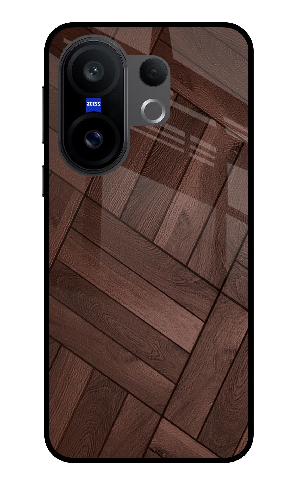 Wooden Texture Design Vivo X200 FE Glass Case