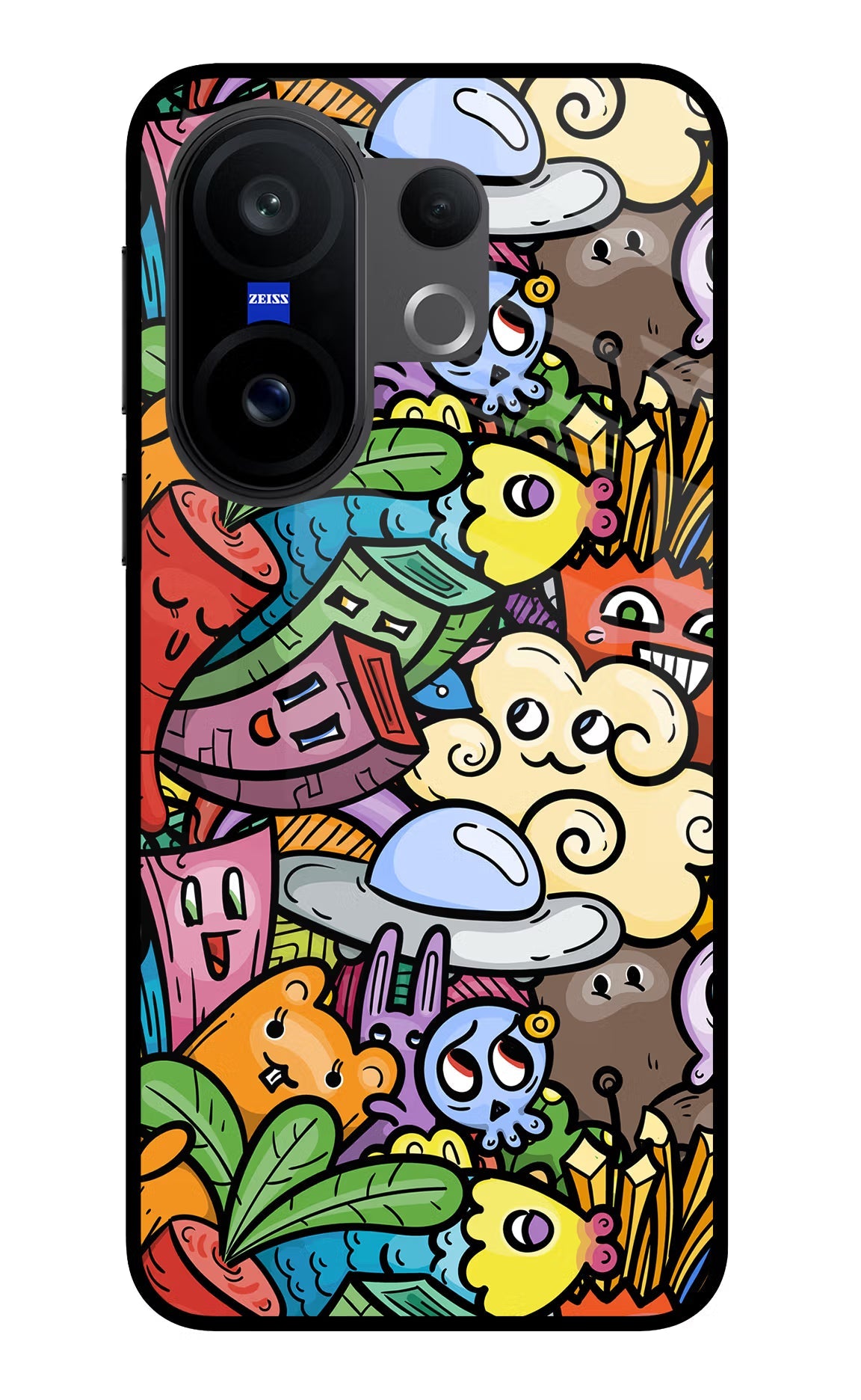Veggie Doodle Vivo X200 FE Glass Case