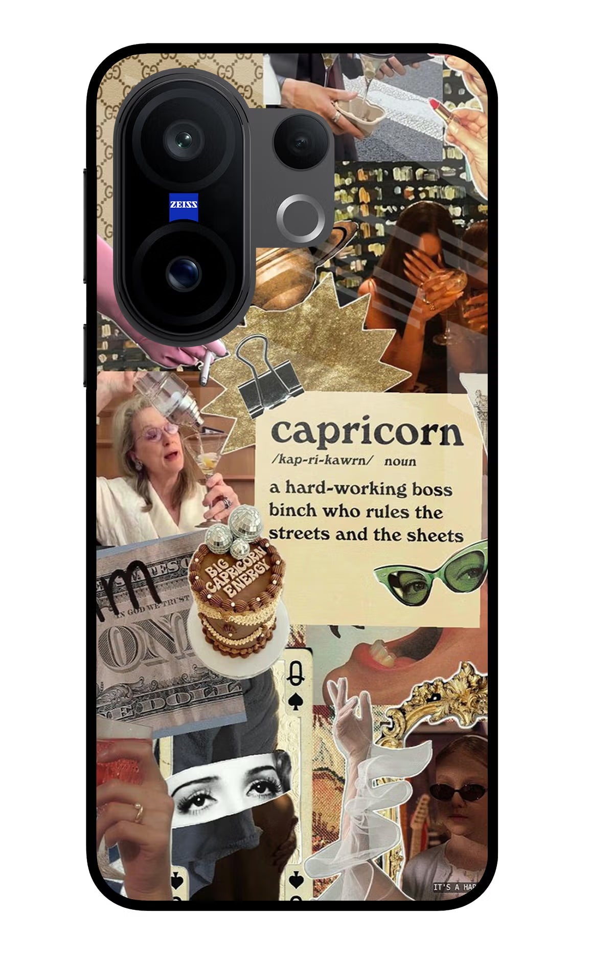 Capricorn Zodiac Vivo X200 FE Glass Case