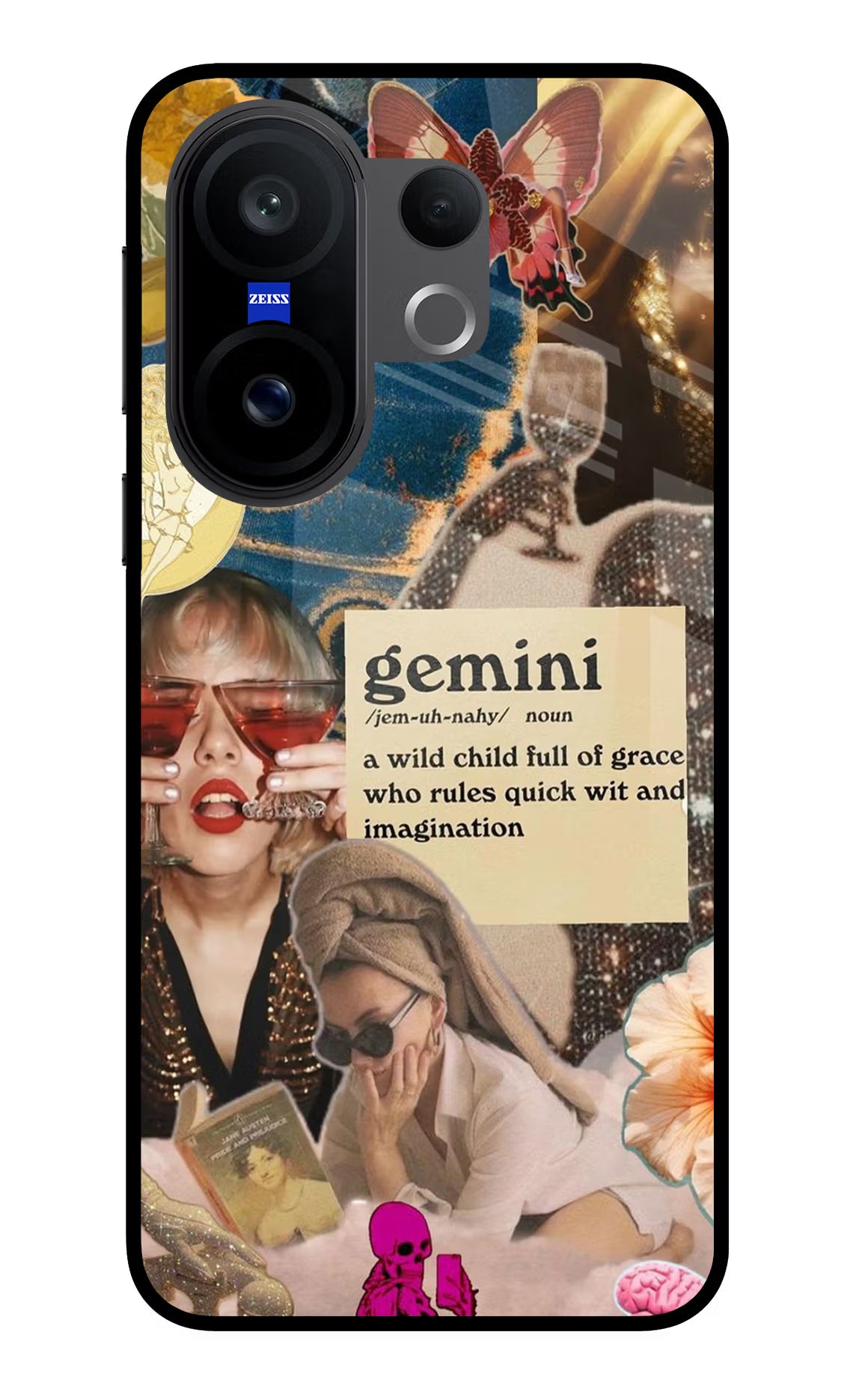 Gemini Zodiac Vivo X200 FE Glass Case