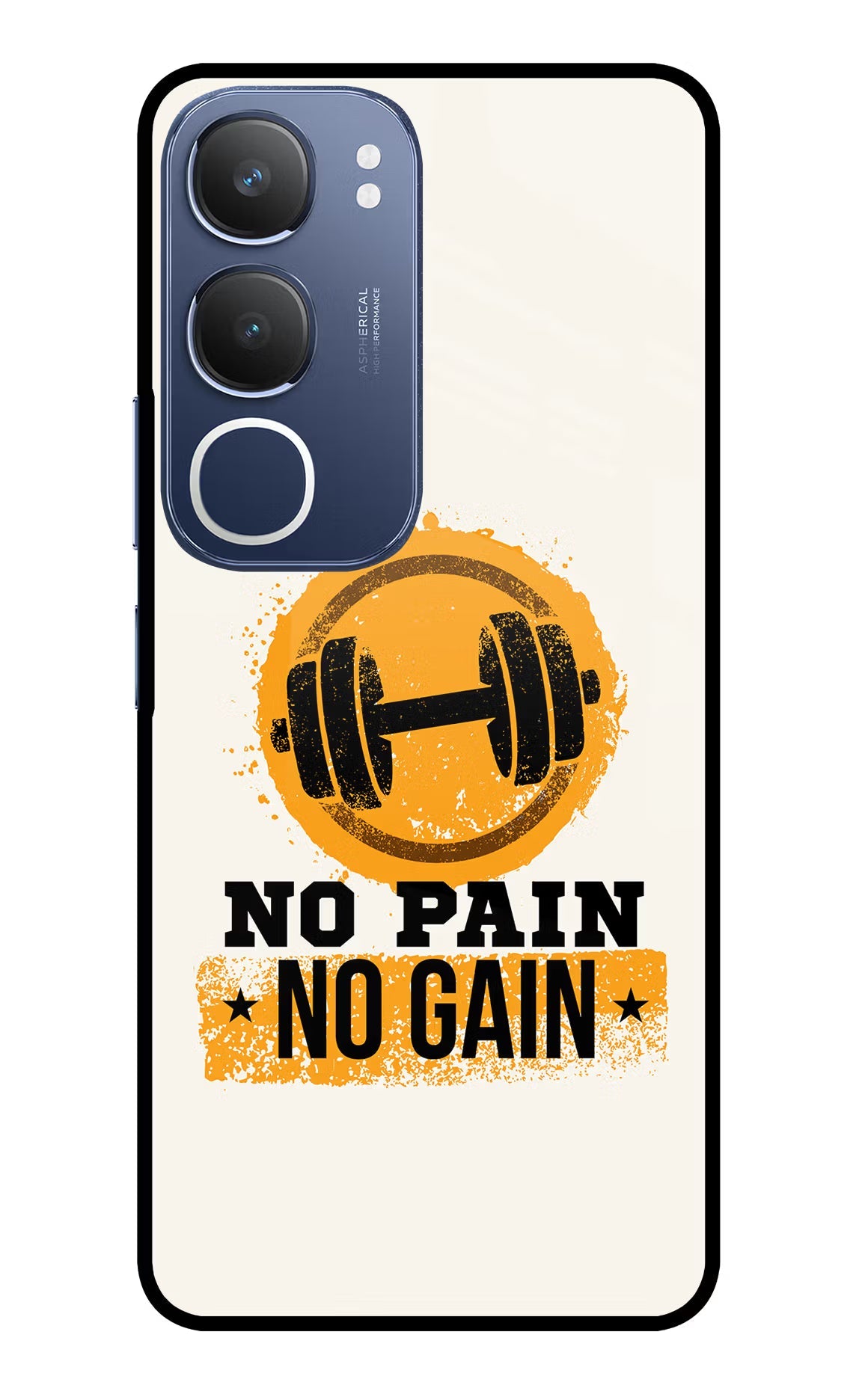 No Pain No Gain Vivo Y29 5G Glass Case