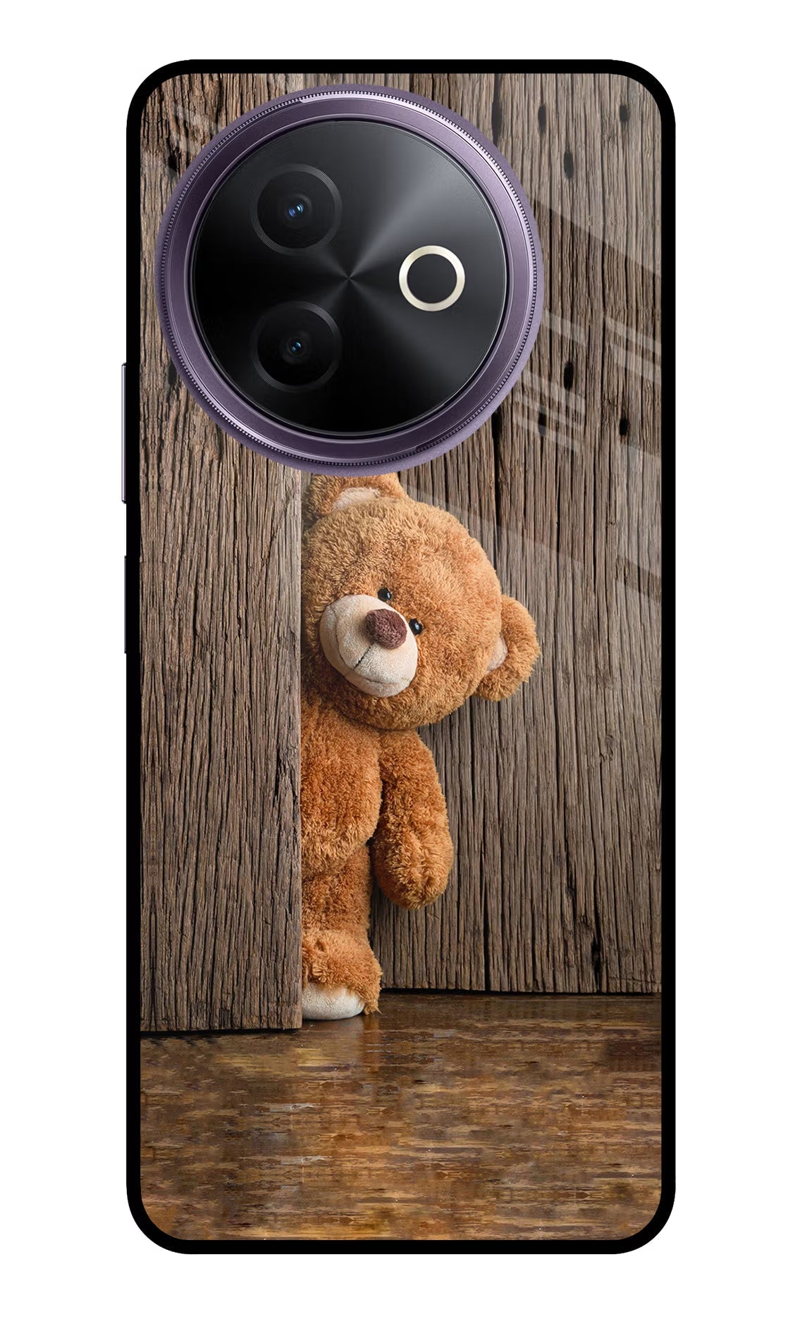 Teddy Wooden Vivo Y39 5G Glass Case