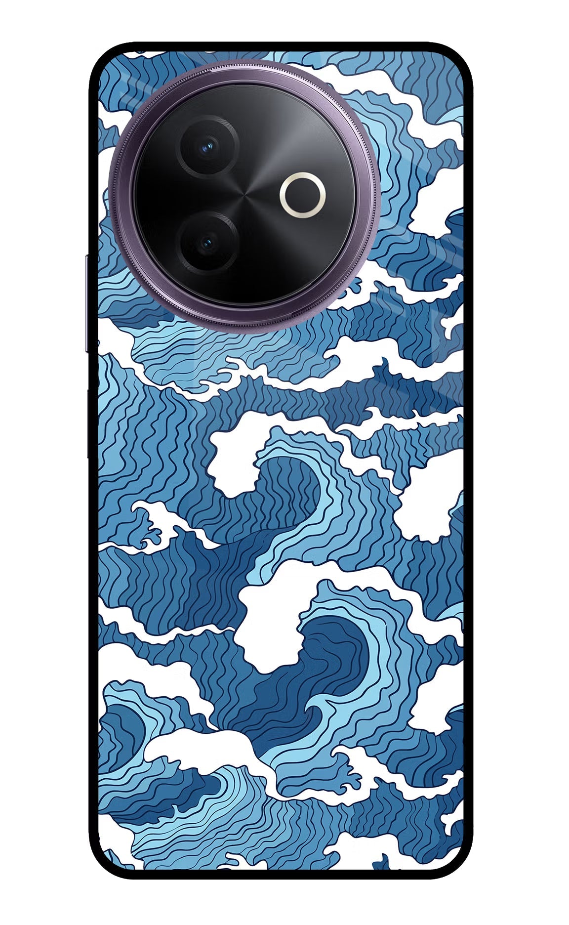 Blue Waves Vivo Y39 5G Glass Case