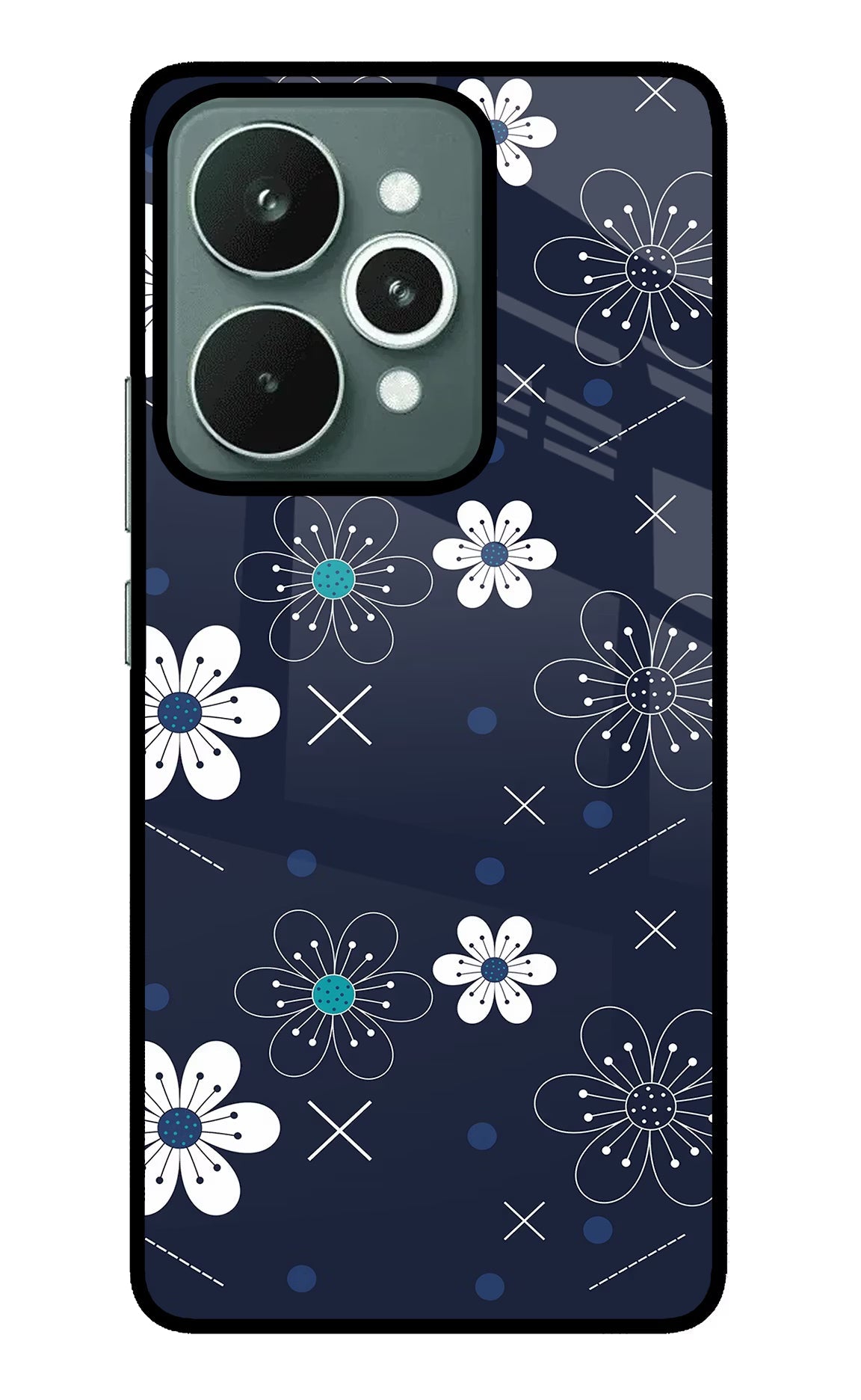 Flowers Realme 15 Glass Case