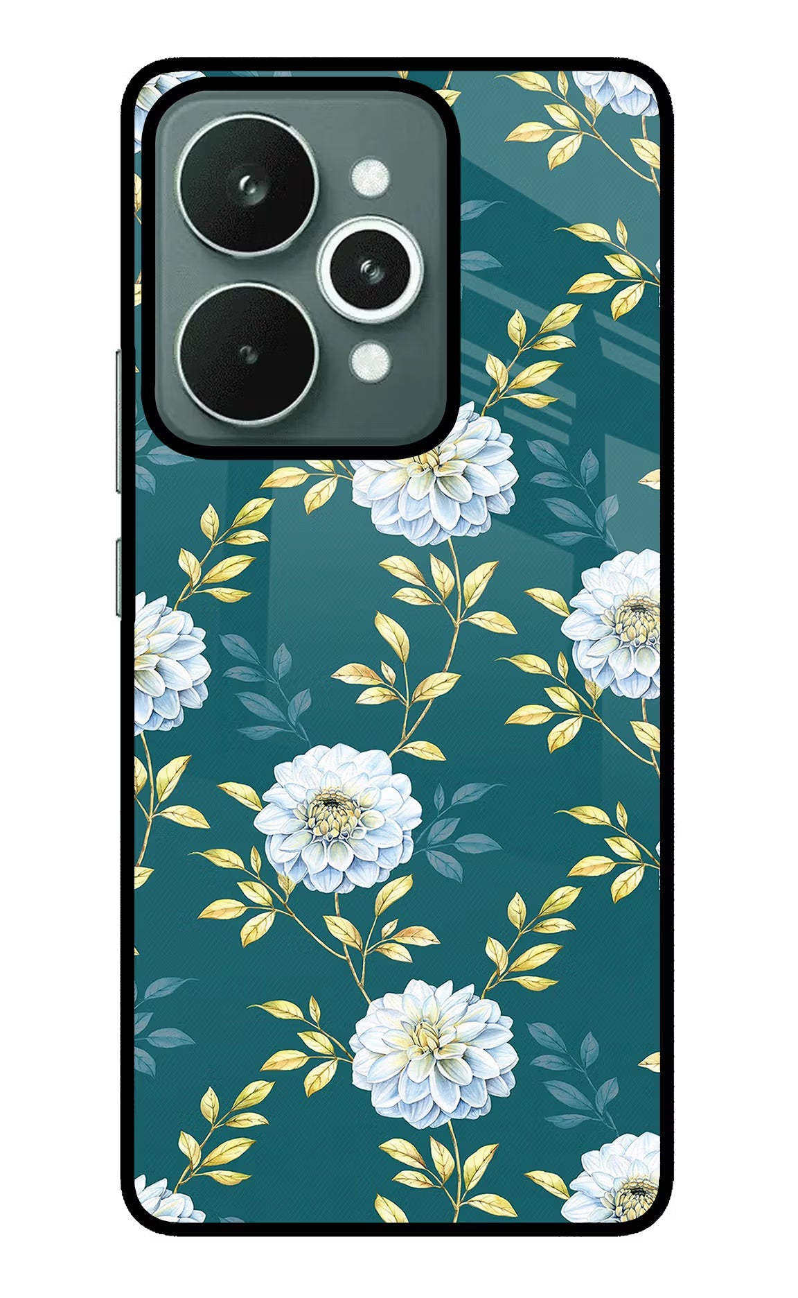 Flowers Realme 15 Glass Case
