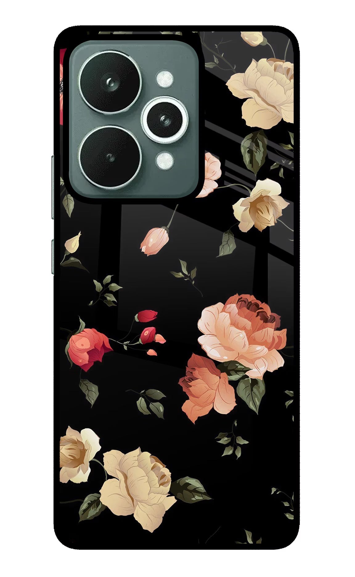 Flowers Realme 15 Glass Case