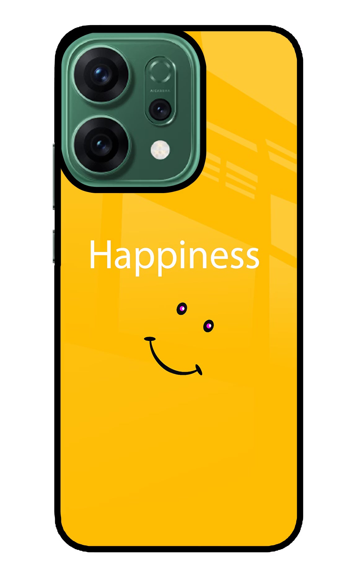 Happiness With Smiley Oppo Reno14 5G Glass Case