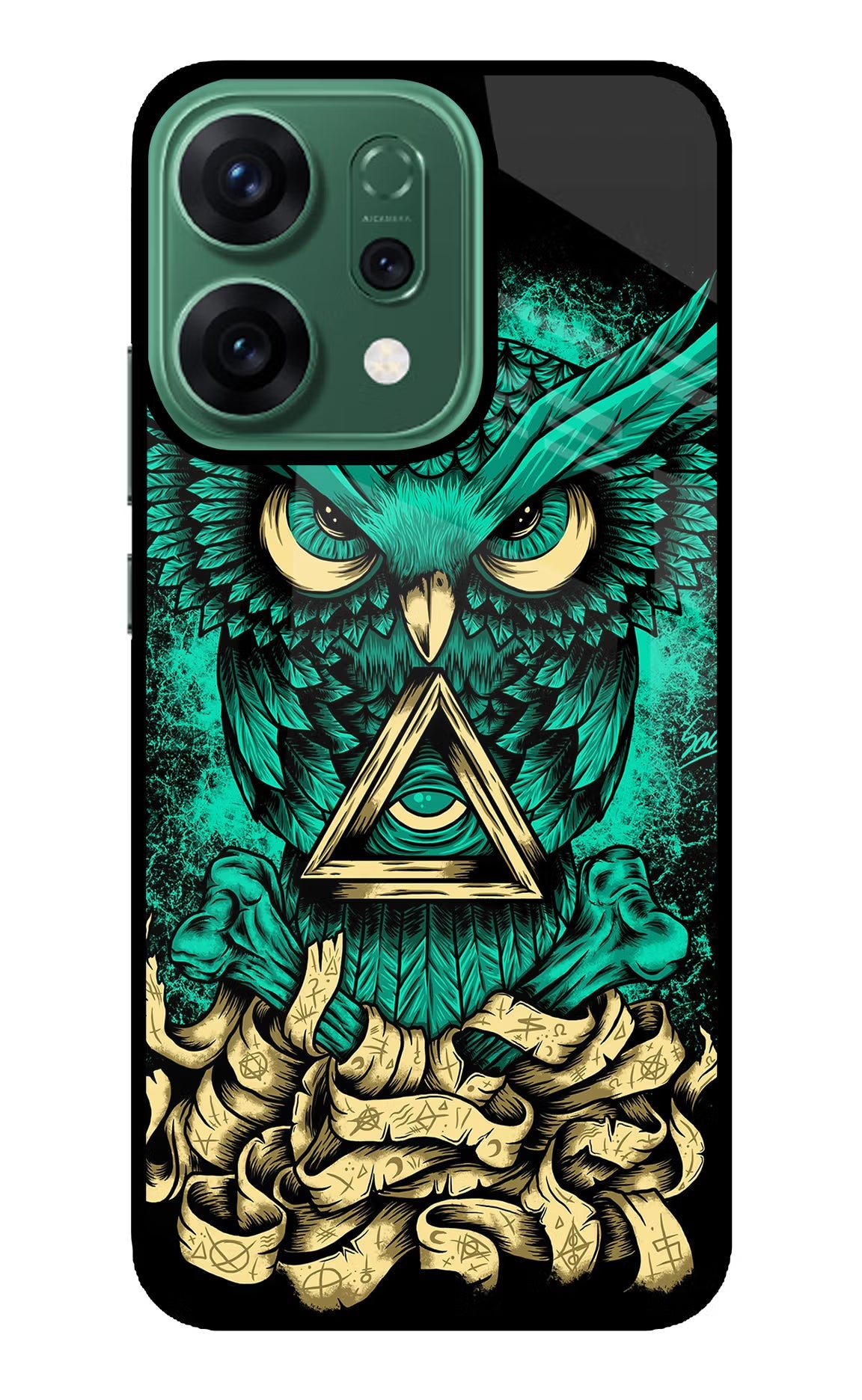 Green Owl Oppo Reno14 5G Back Cover