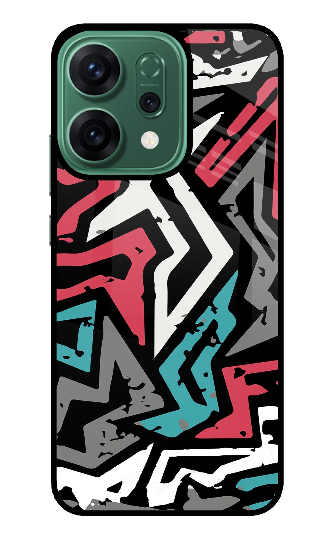 Geometric Graffiti Oppo Reno14 5G Glass Case