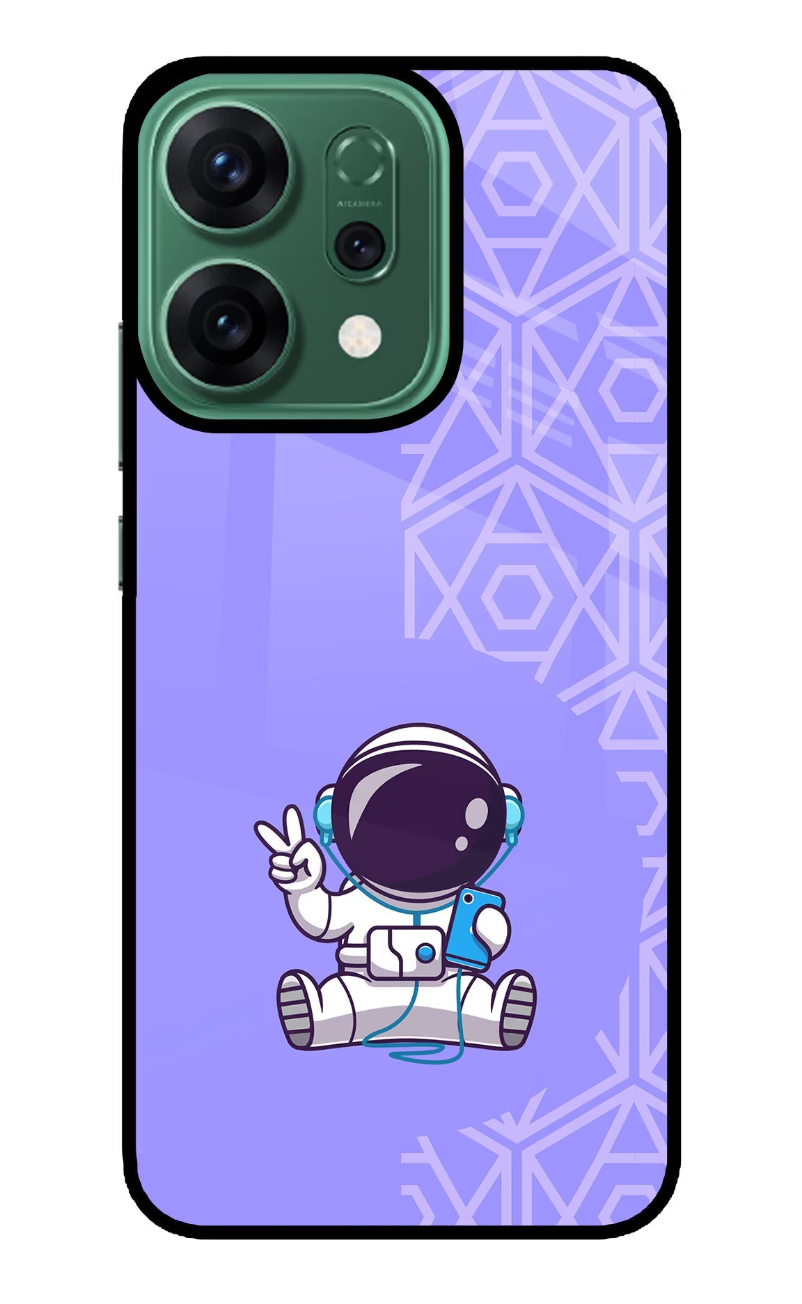 Cute Astronaut Chilling Oppo Reno14 5G Back Cover