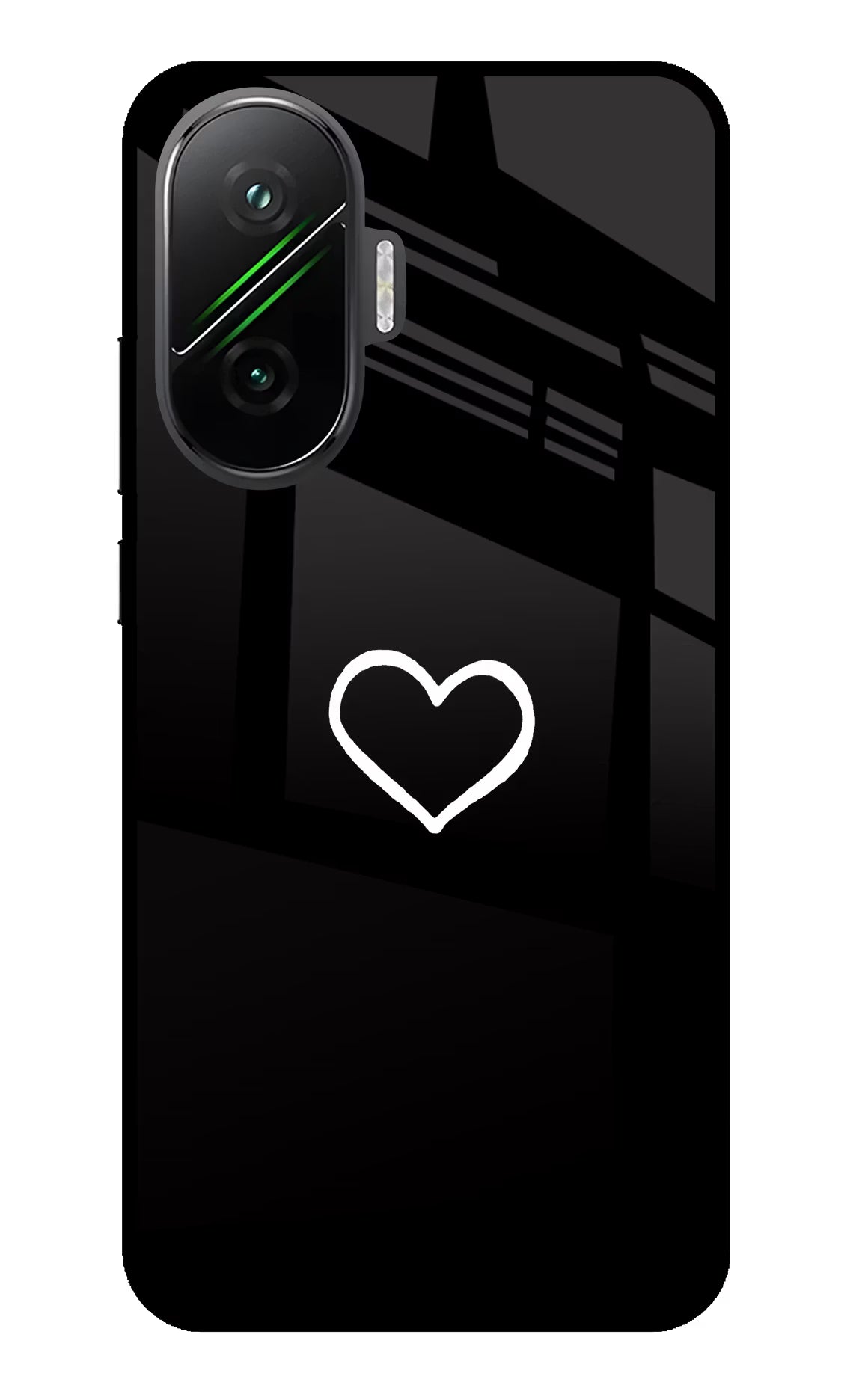 Heart Poco F7 5G Glass Case