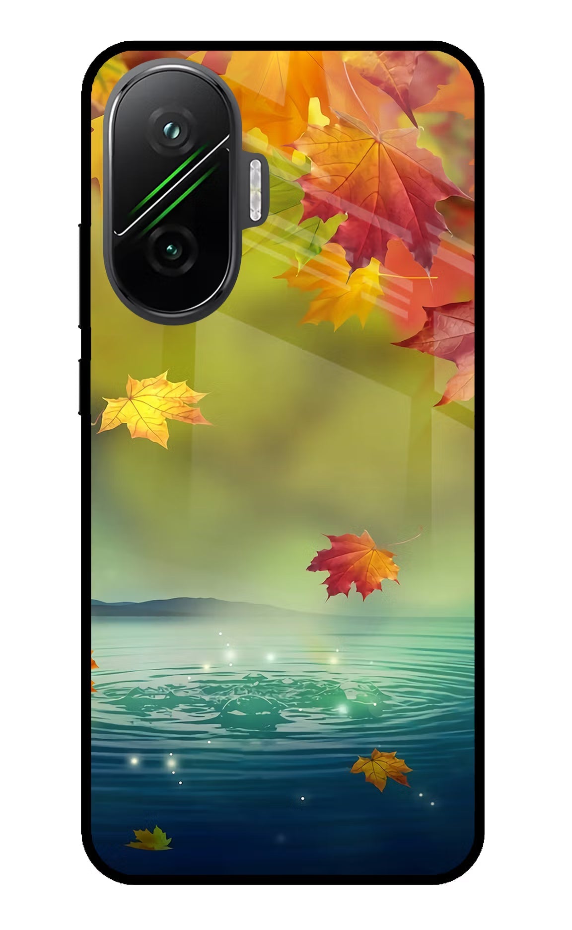 Flowers Poco F7 5G Glass Case