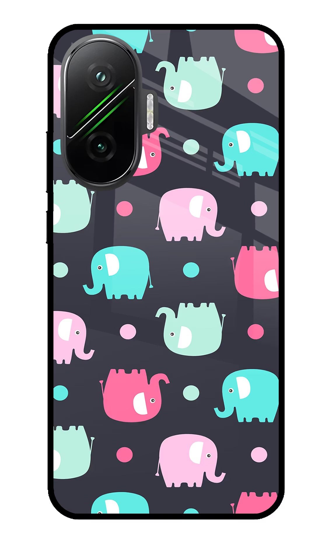 Elephants Poco F7 5G Glass Case
