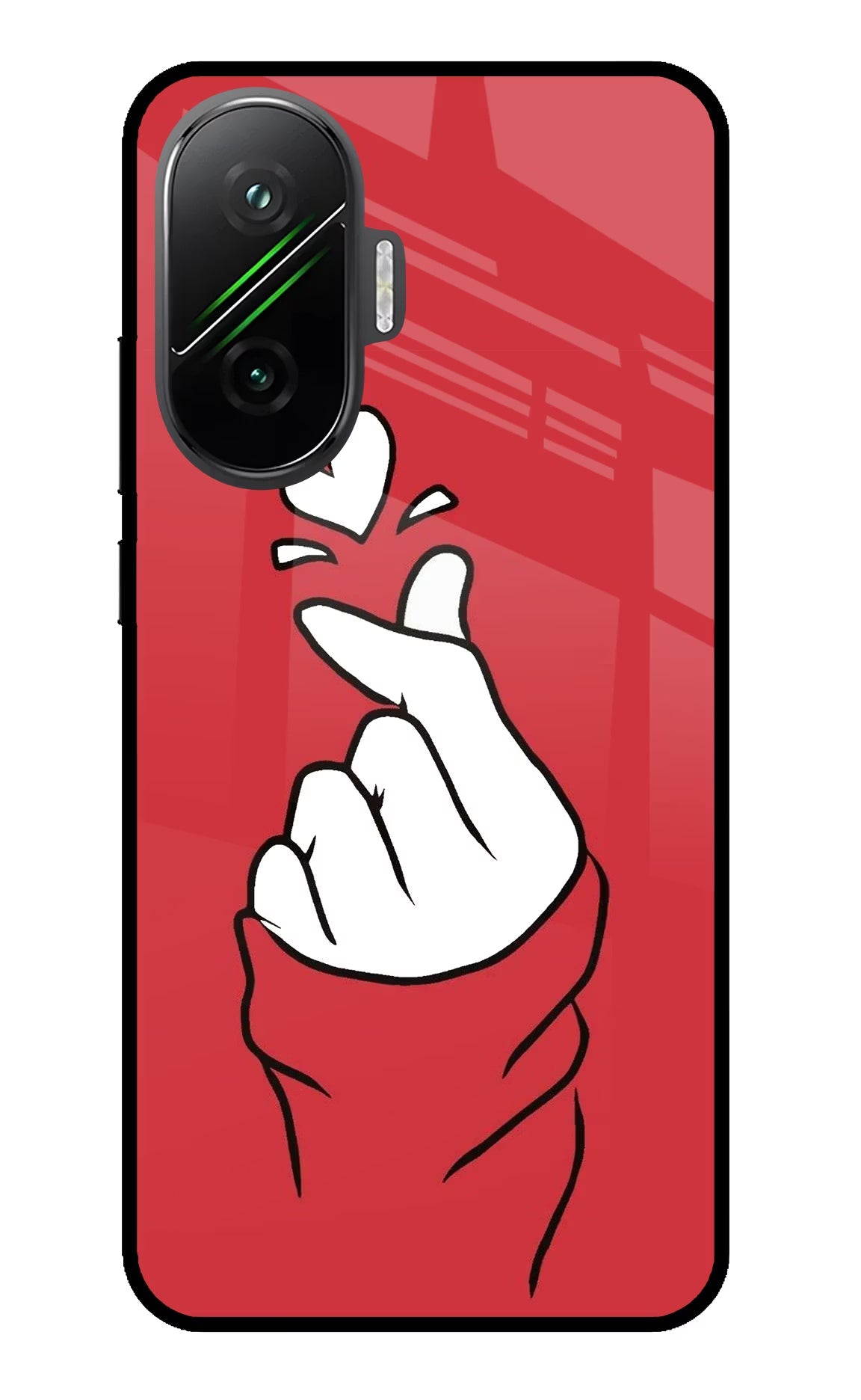Korean Love Sign Poco F7 5G Glass Case